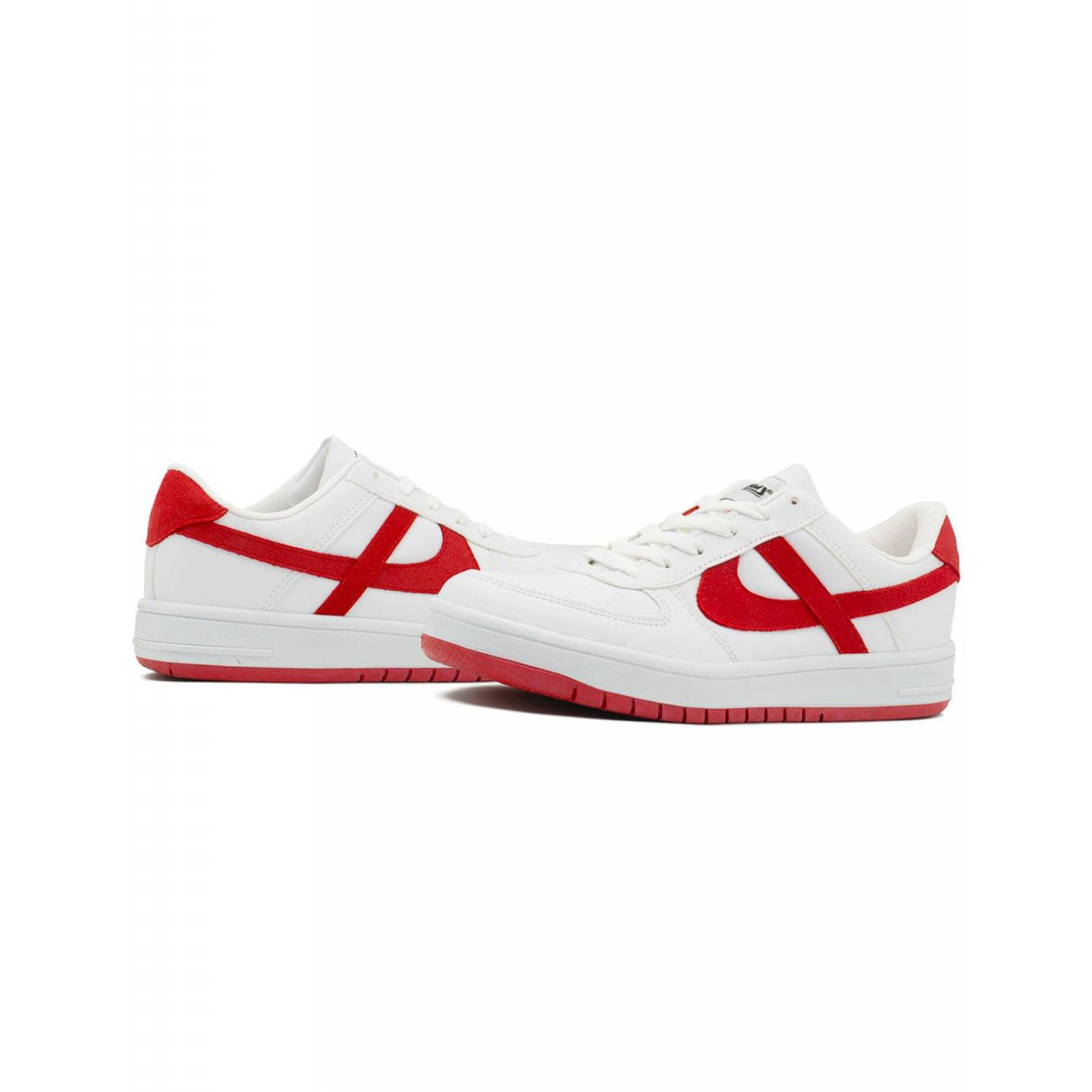 Tenis Panam Para Caballero Casuales Urbano Blanco/Rojo 23-29 