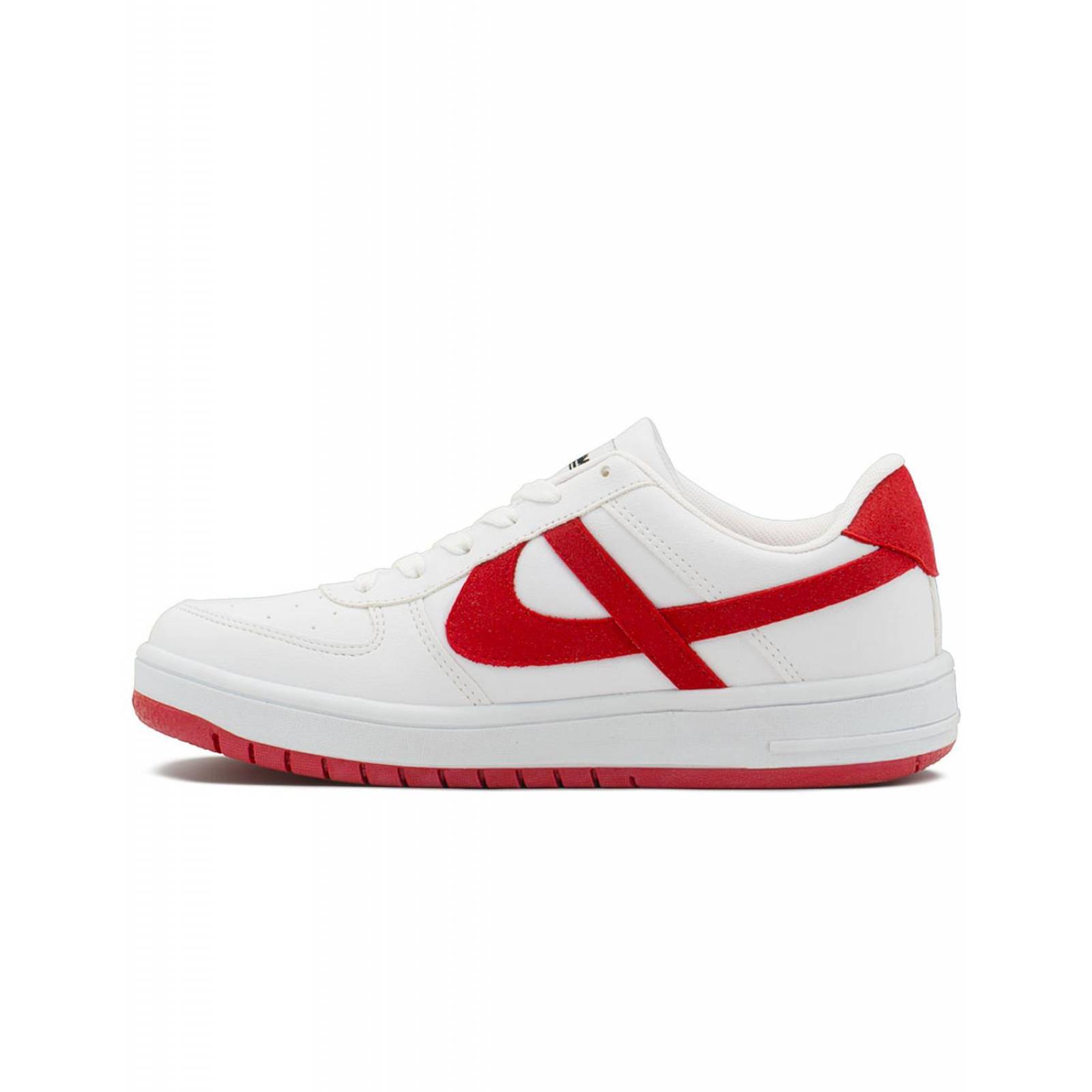 Tenis Panam Para Caballero Casuales Urbano Blanco/Rojo 23-29 