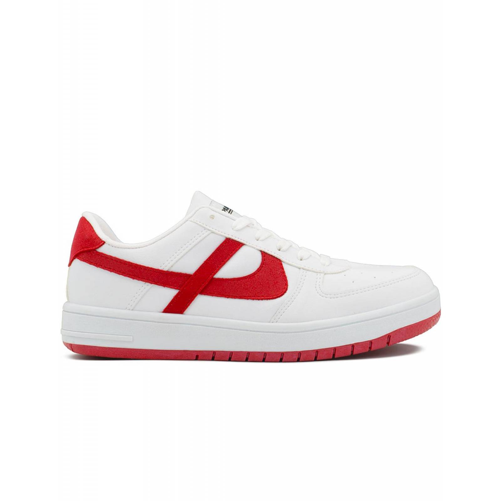 Tenis Panam Para Caballero Casuales Urbano Blanco/Rojo 23-29 