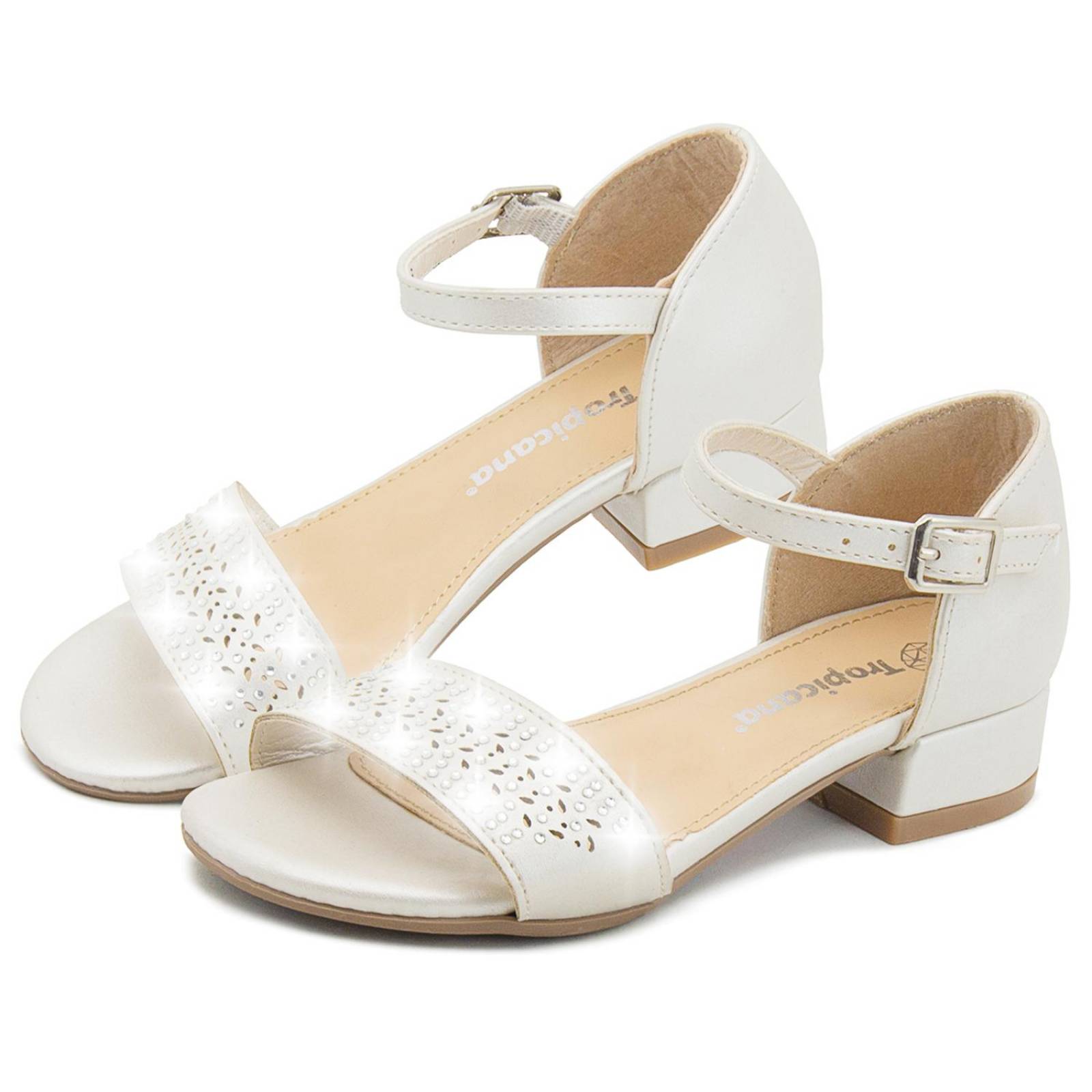 Zapatillas Tropicana Para Dama Casuales Color Perla 18-26 