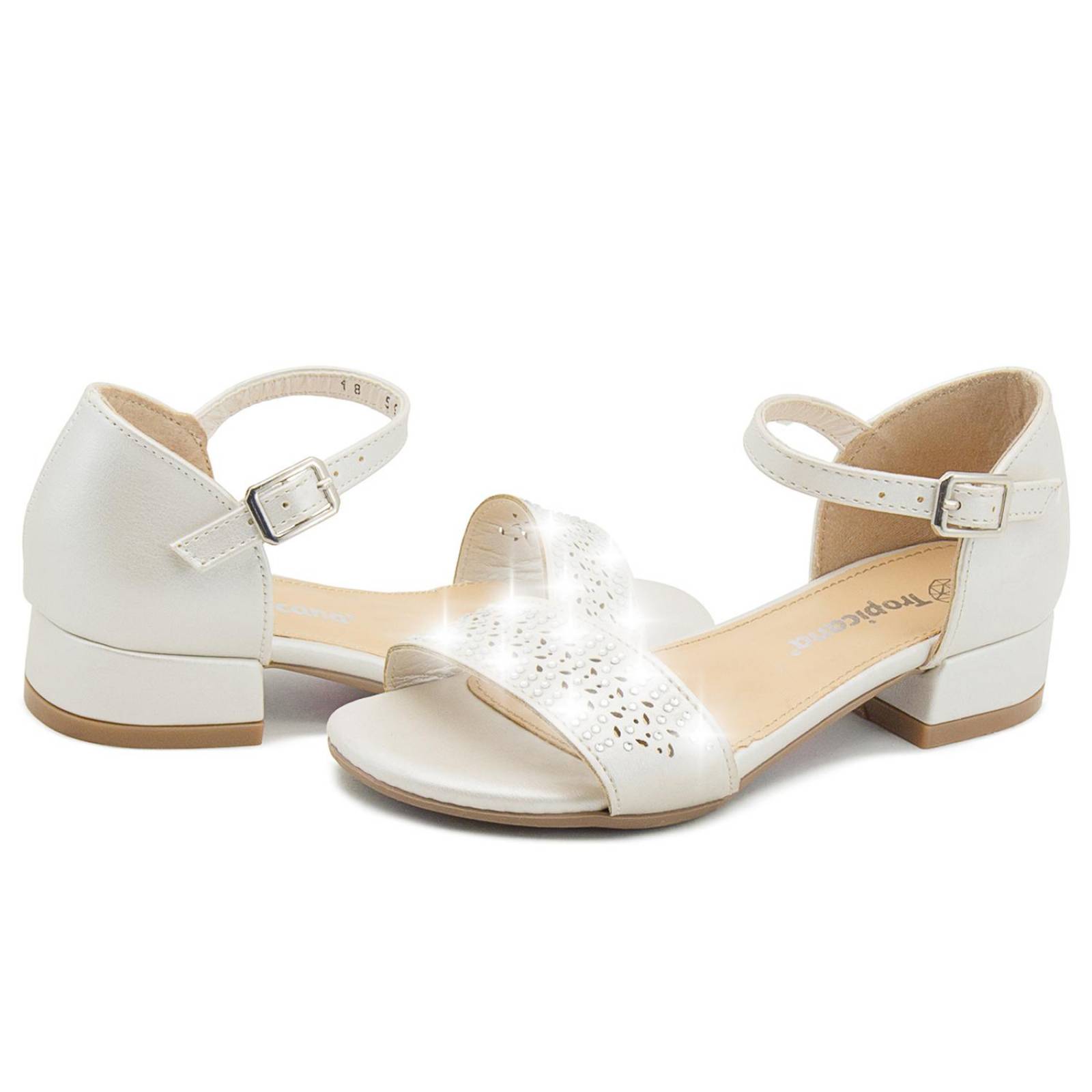 Zapatillas Tropicana Para Dama Casuales Color Perla 18-26 