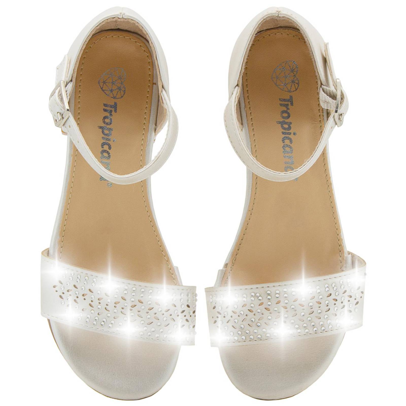 Zapatillas Tropicana Para Dama Casuales Color Perla 18-26 