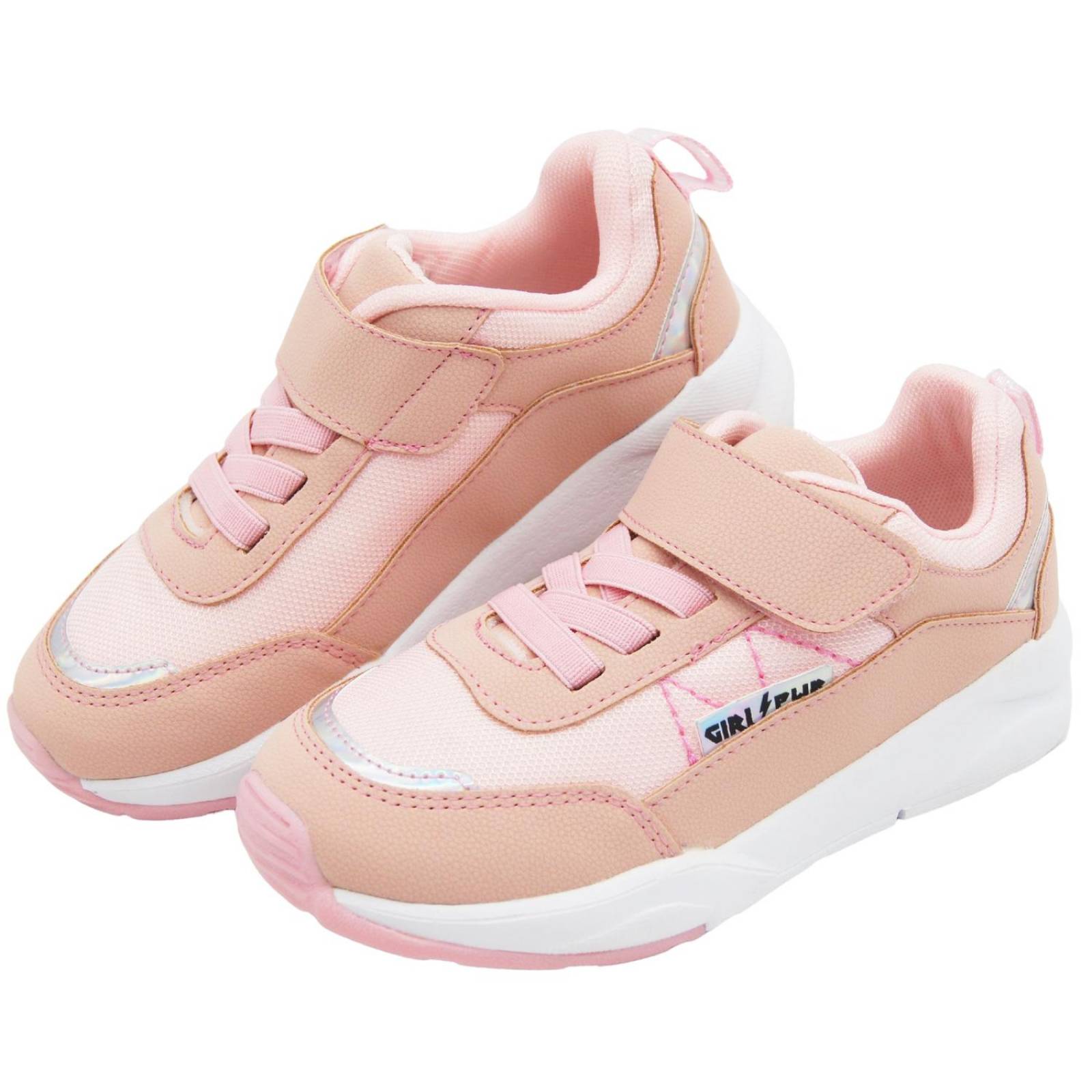 Tenis Tropicana Para Niña Con Puntera Velcro Rosa Pastel
