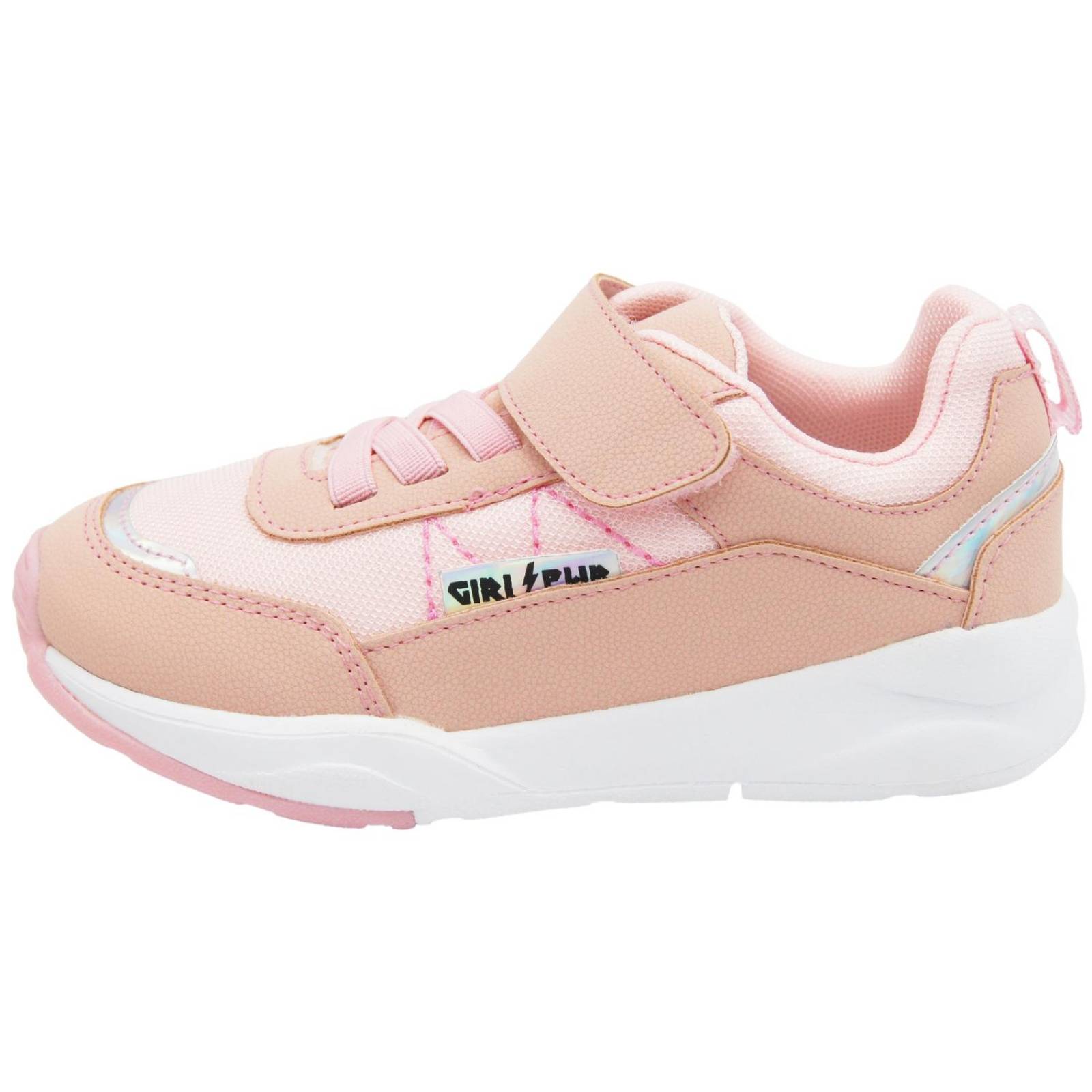 Tenis Tropicana Para Niña Con Puntera Velcro Rosa Pastel