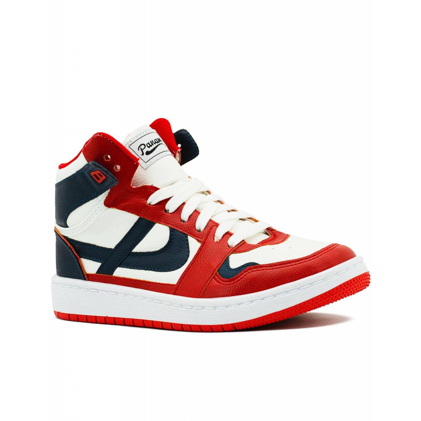 Tenis Bota Panam Para Caballeros Estilo Urbano Casuales Rojo 