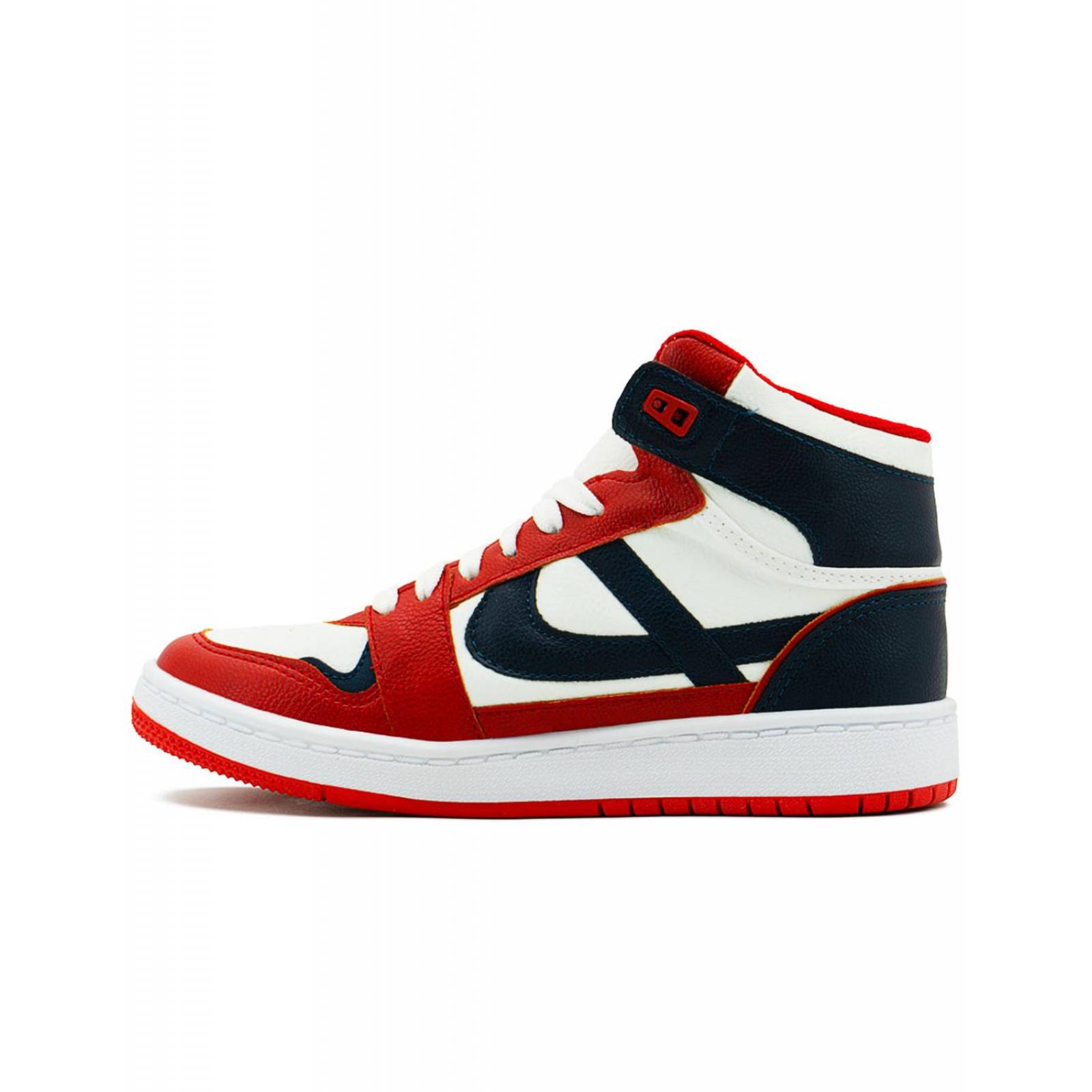 Tenis Bota Panam Para Caballeros Estilo Urbano Casuales Rojo 