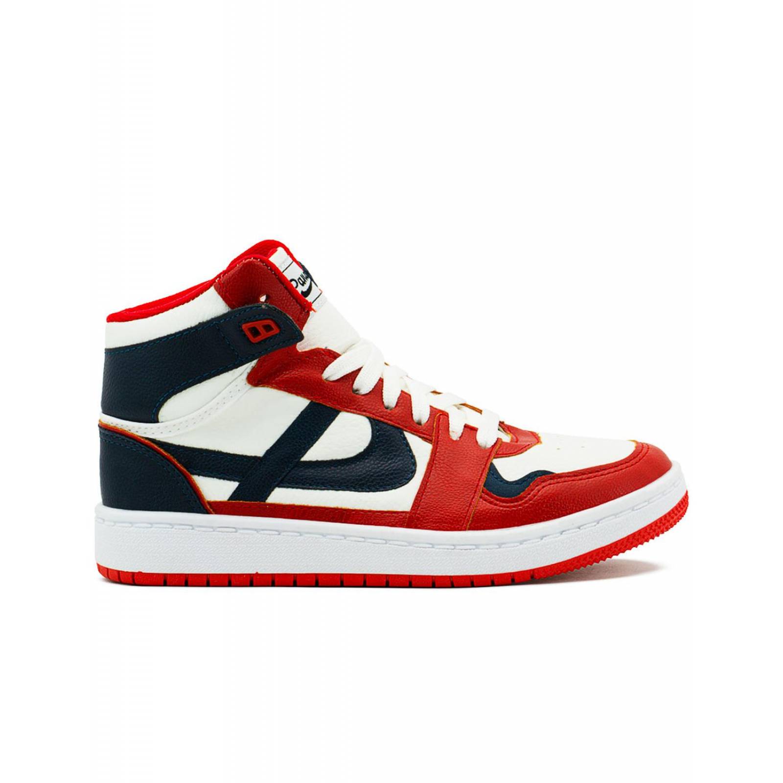 Tenis Bota Panam Para Caballeros Estilo Urbano Casuales Rojo 