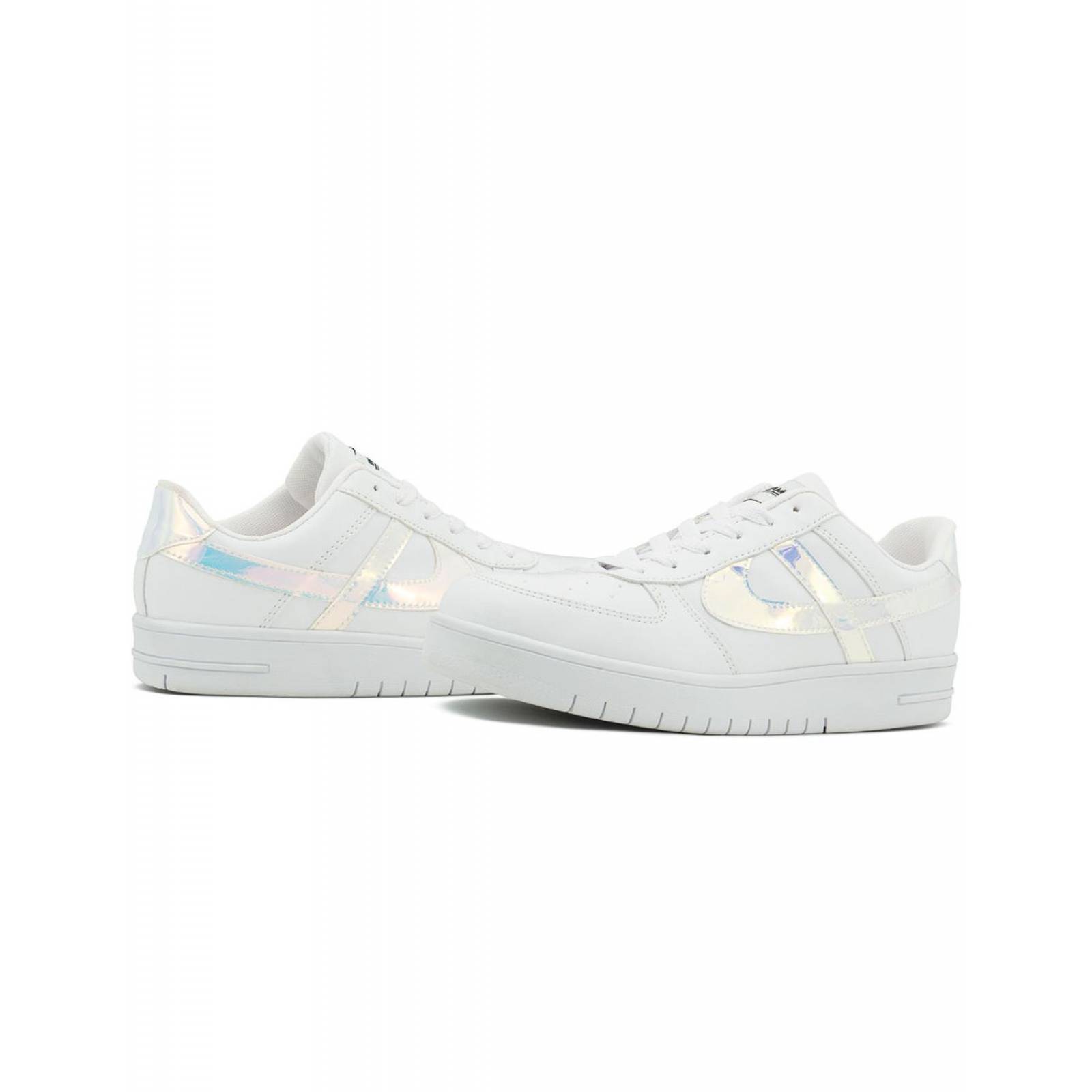 Tenis Panam Para Dama Casuales Urbanos Blanco Plata 22-26