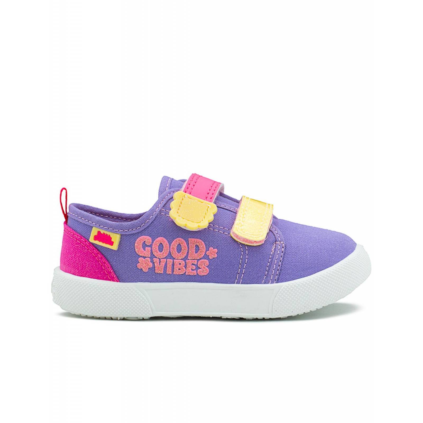 Tenis Bubble Gummers Turron Para Niñas Velcro Lila/Fiusha 