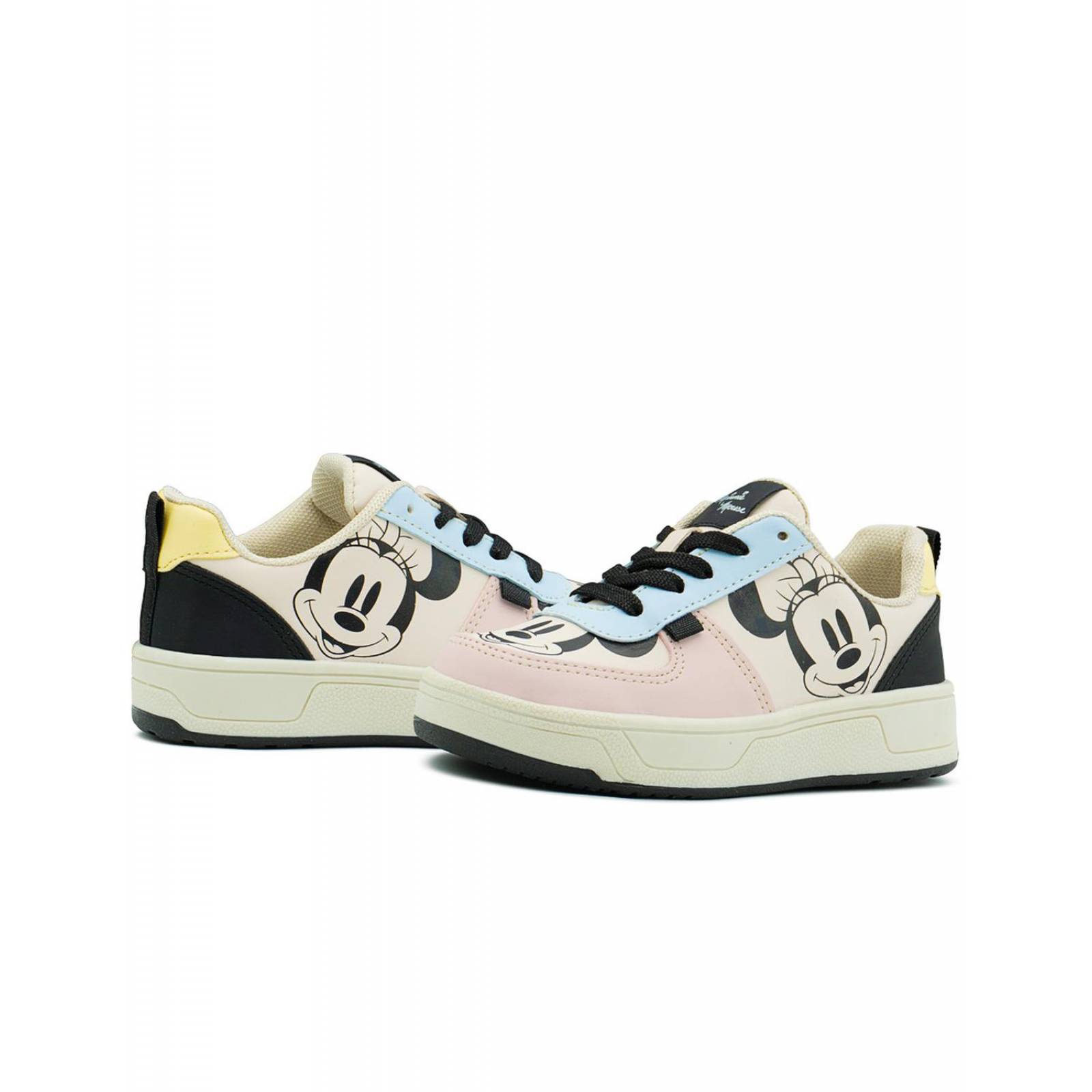 Tenis Tropicana Para Niña Minnie Mouse Casual En Beige Claro 