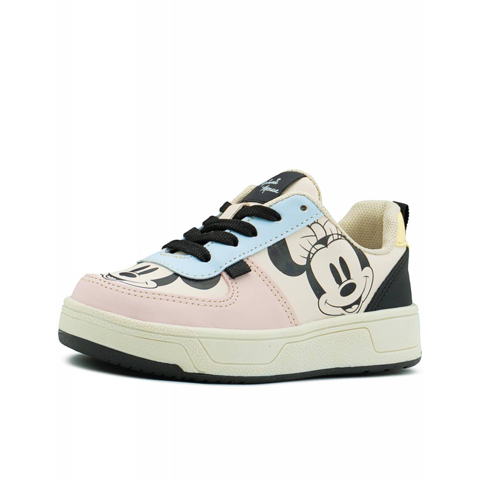 Tenis Tropicana Para Niña Minnie Mouse Casual En Beige Claro 