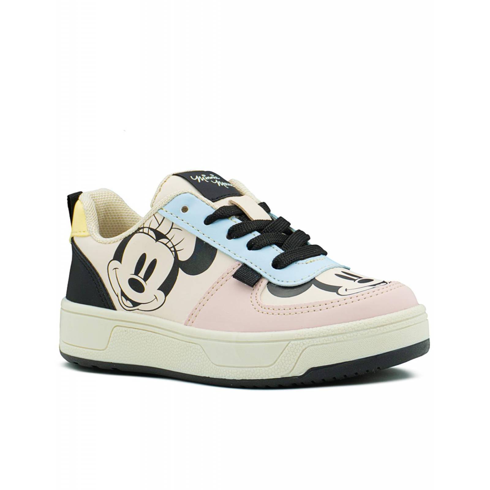 Tenis Tropicana Para Niña Minnie Mouse Casual En Beige Claro 