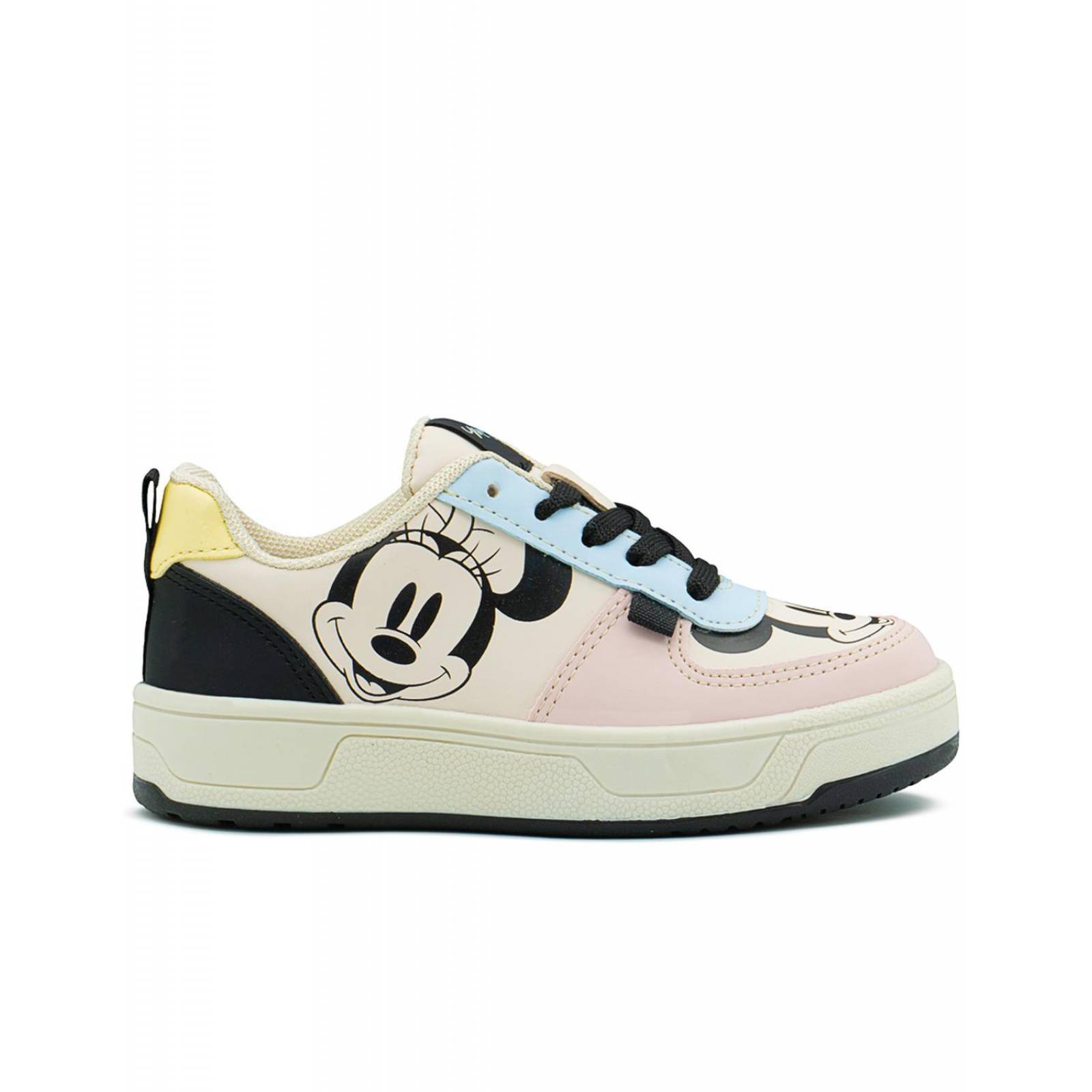 Tenis Tropicana Para Niña Minnie Mouse Casual En Beige Claro 
