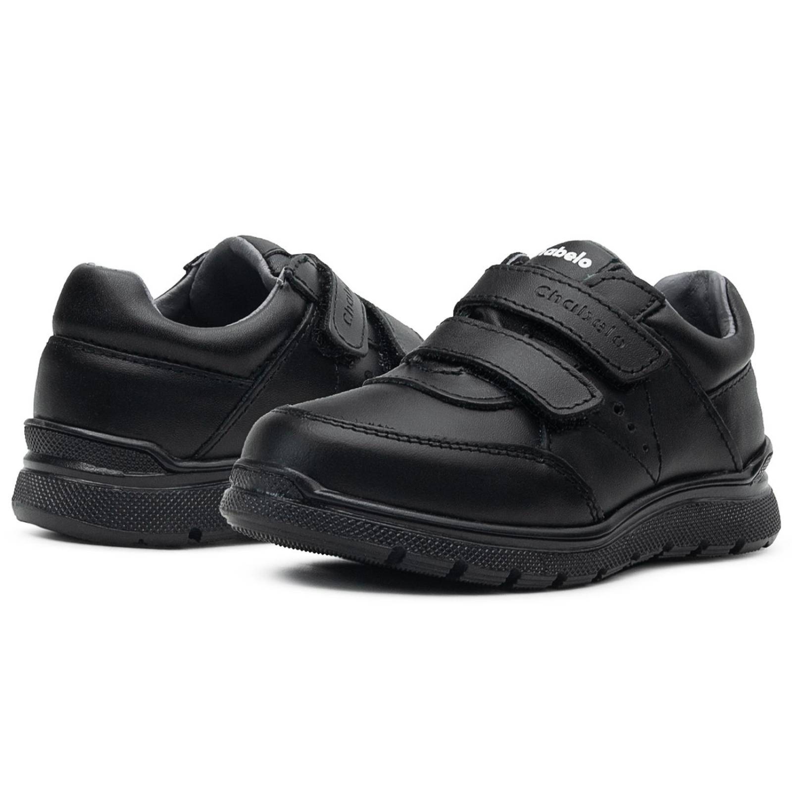 Zapatos Escolares Chabelo Para Niños Con Ajuste Velcro 15-26