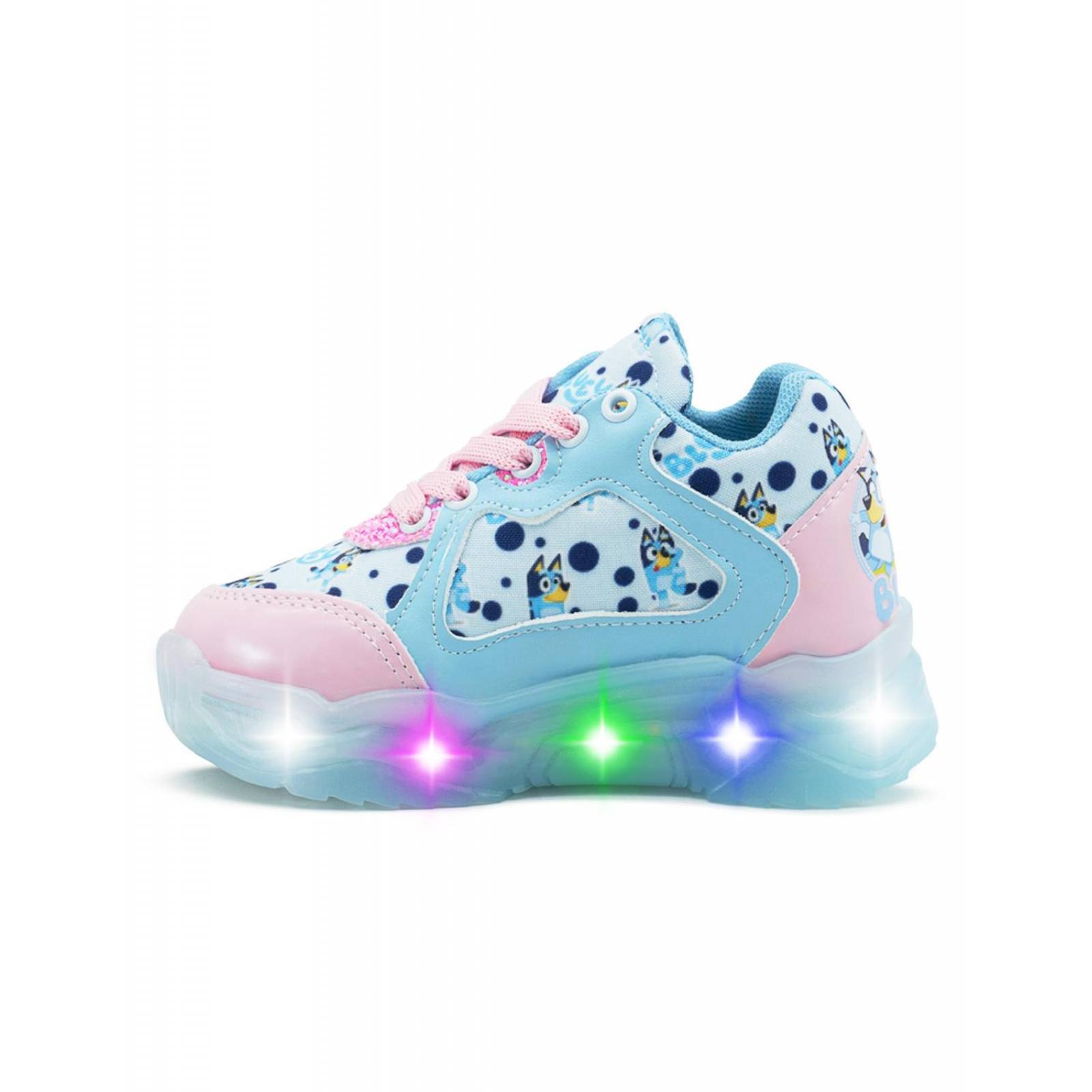 Tenis Con Luces Led Pequeños Pasos Para Niña En Rosa 15-21.5
