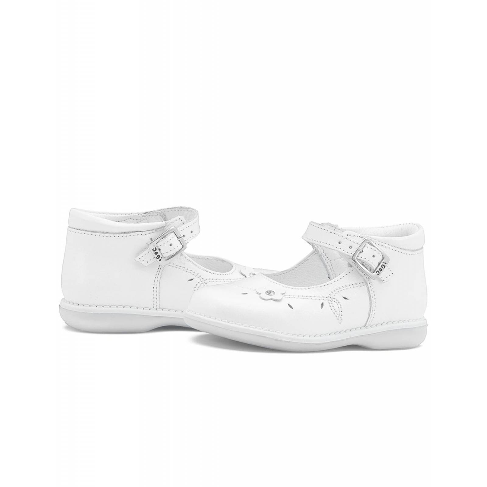 Zapato Preandante Dogi Para Niña Primeros Pasos Piel Blanco 