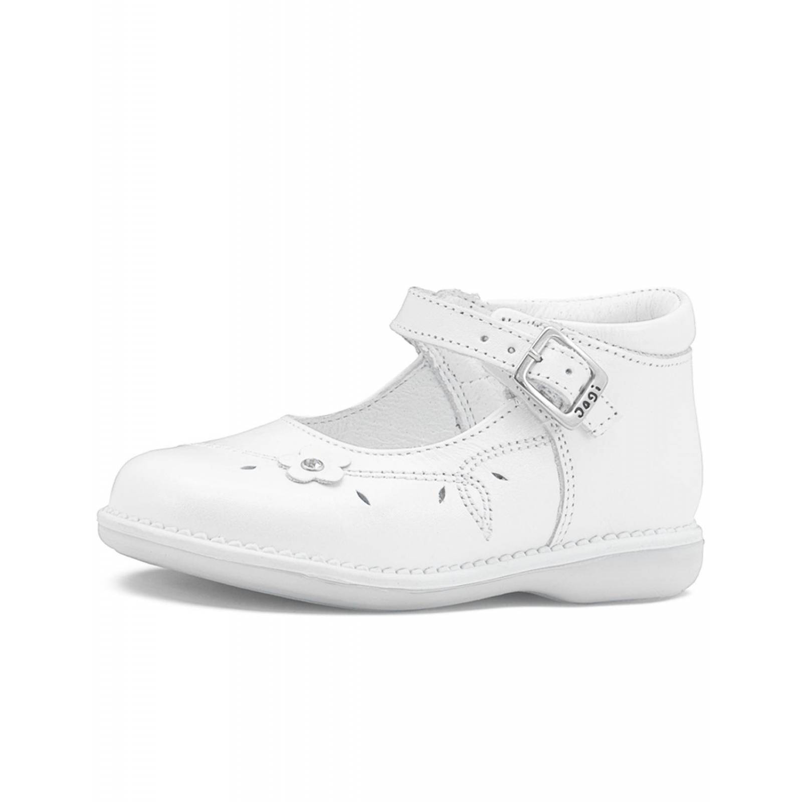 Zapato Preandante Dogi Para Niña Primeros Pasos Piel Blanco 