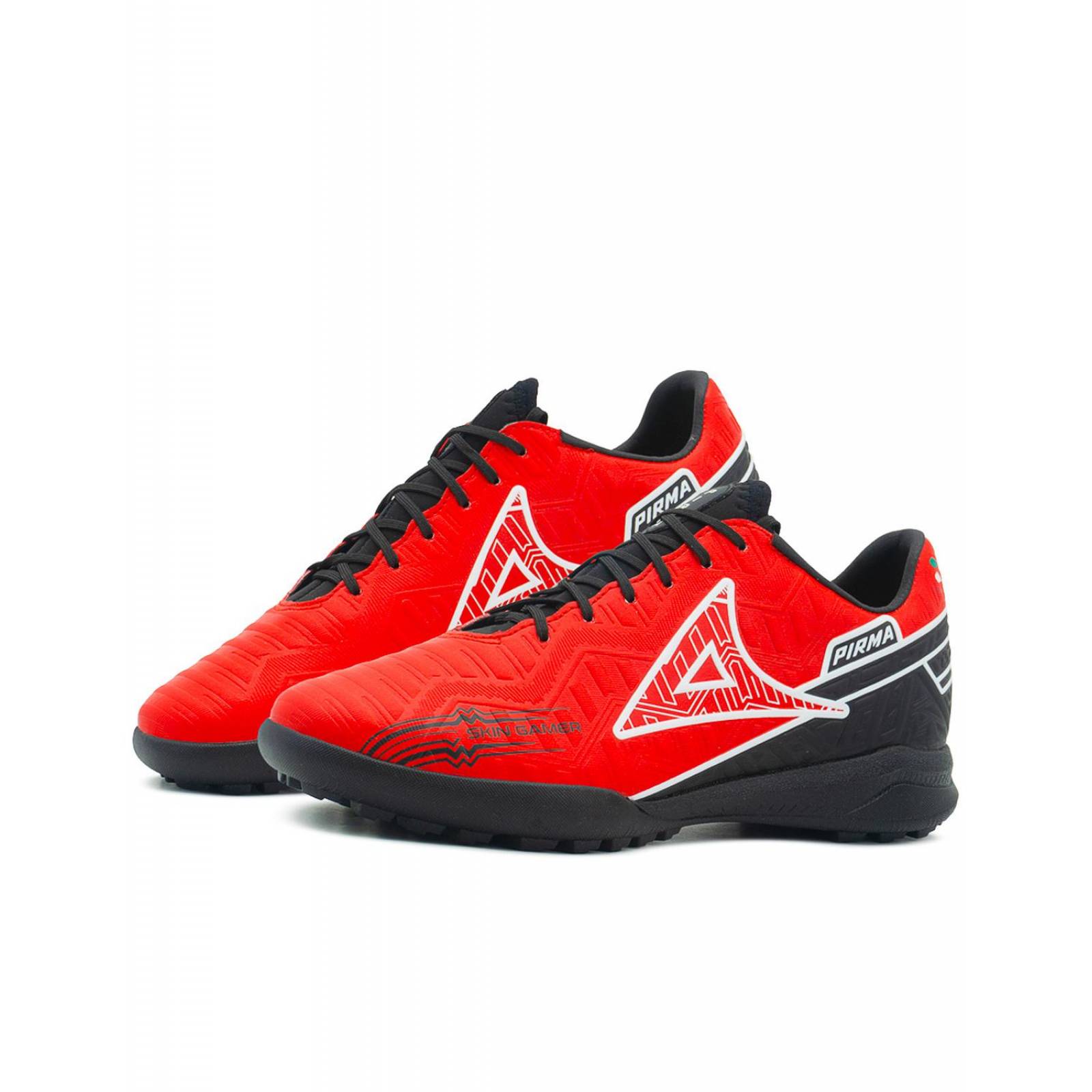 Tenis Pirma Para Niño Fútbol Soccer Tachos Rojo/Negro 15-21 