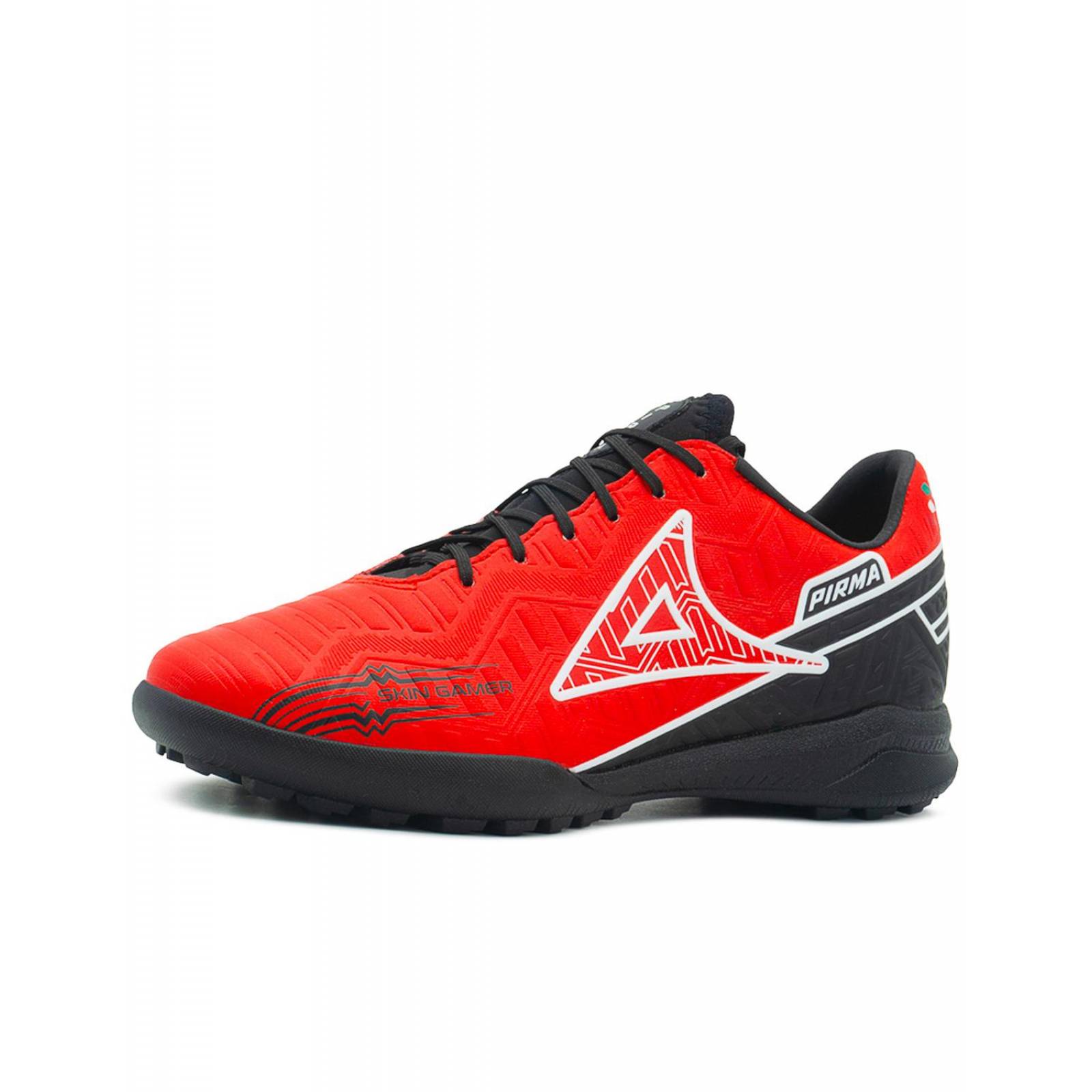 Tenis Pirma Para Niño Fútbol Soccer Tachos Rojo/Negro 15-21 