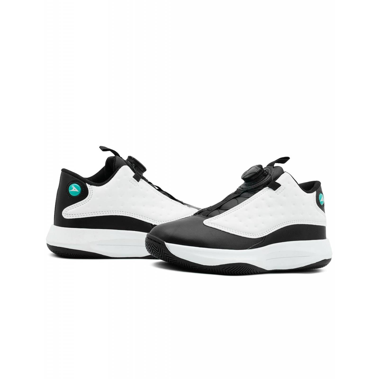 Tenis Pirma Para Niño Deportivo Basquetbol Blanco/Negro 