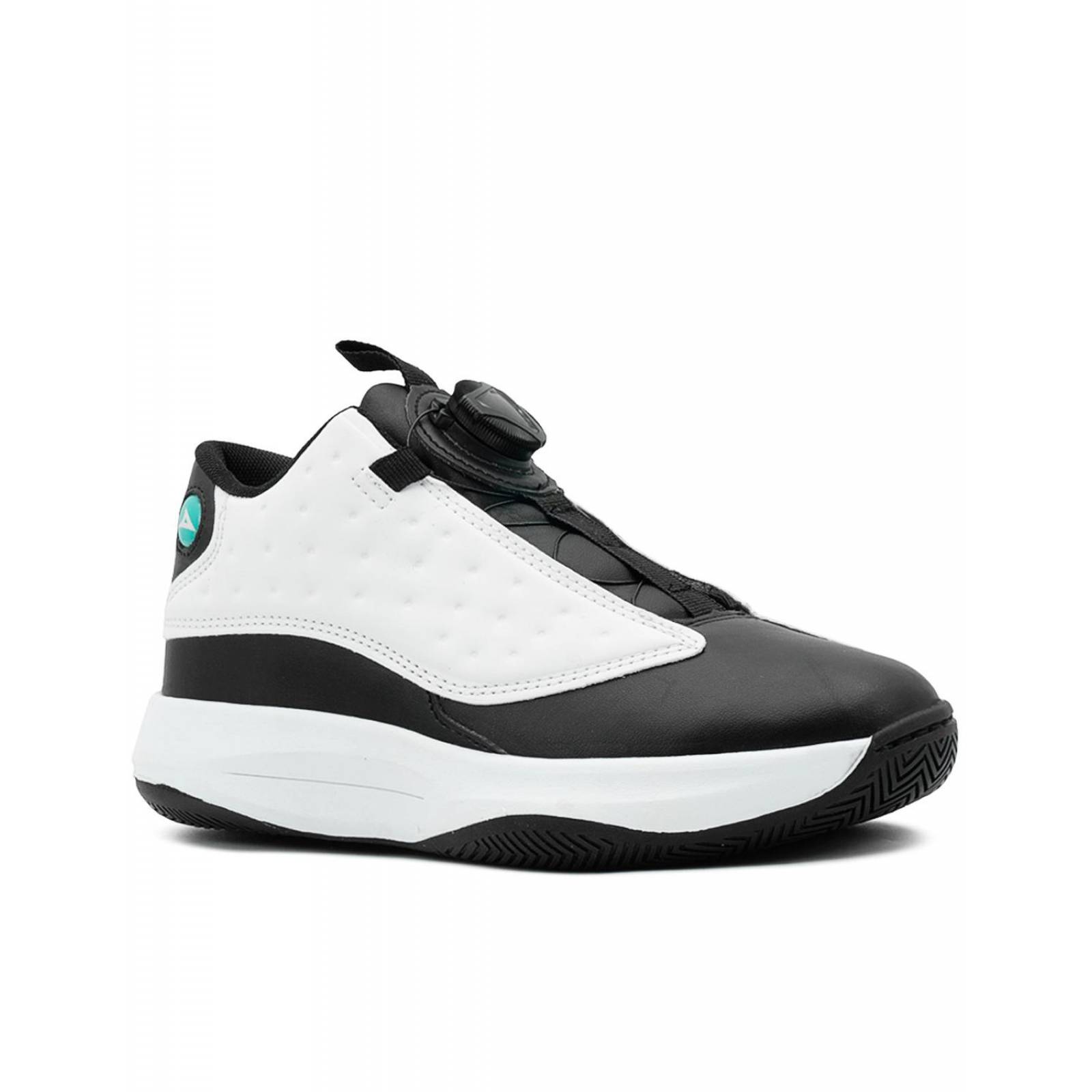 Tenis Pirma Para Niño Deportivo Basquetbol Blanco/Negro 