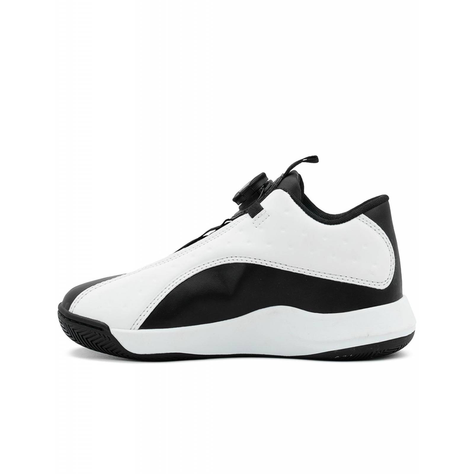 Tenis Pirma Para Niño Deportivo Basquetbol Blanco/Negro 