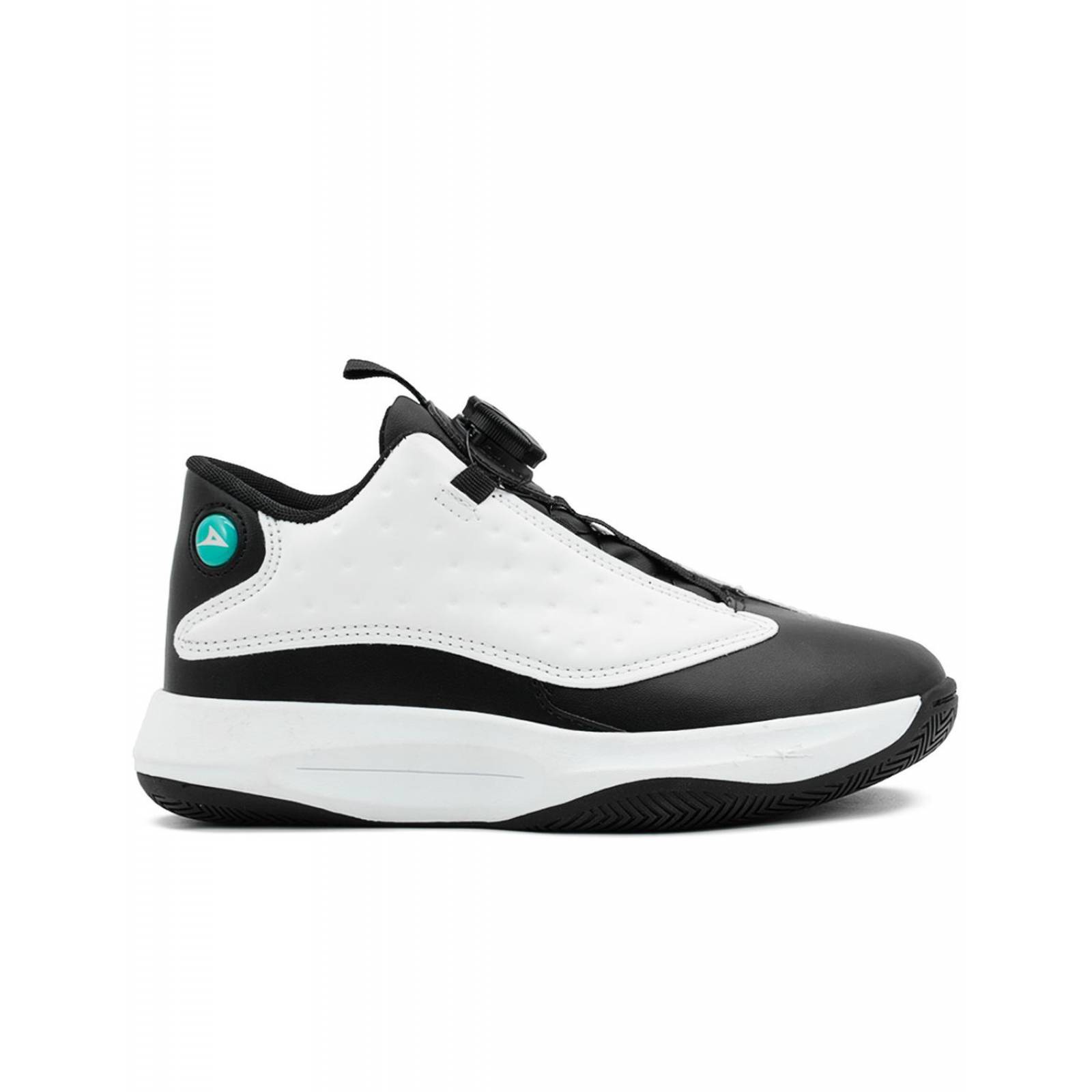 Tenis Pirma Para Niño Deportivo Basquetbol Blanco/Negro 