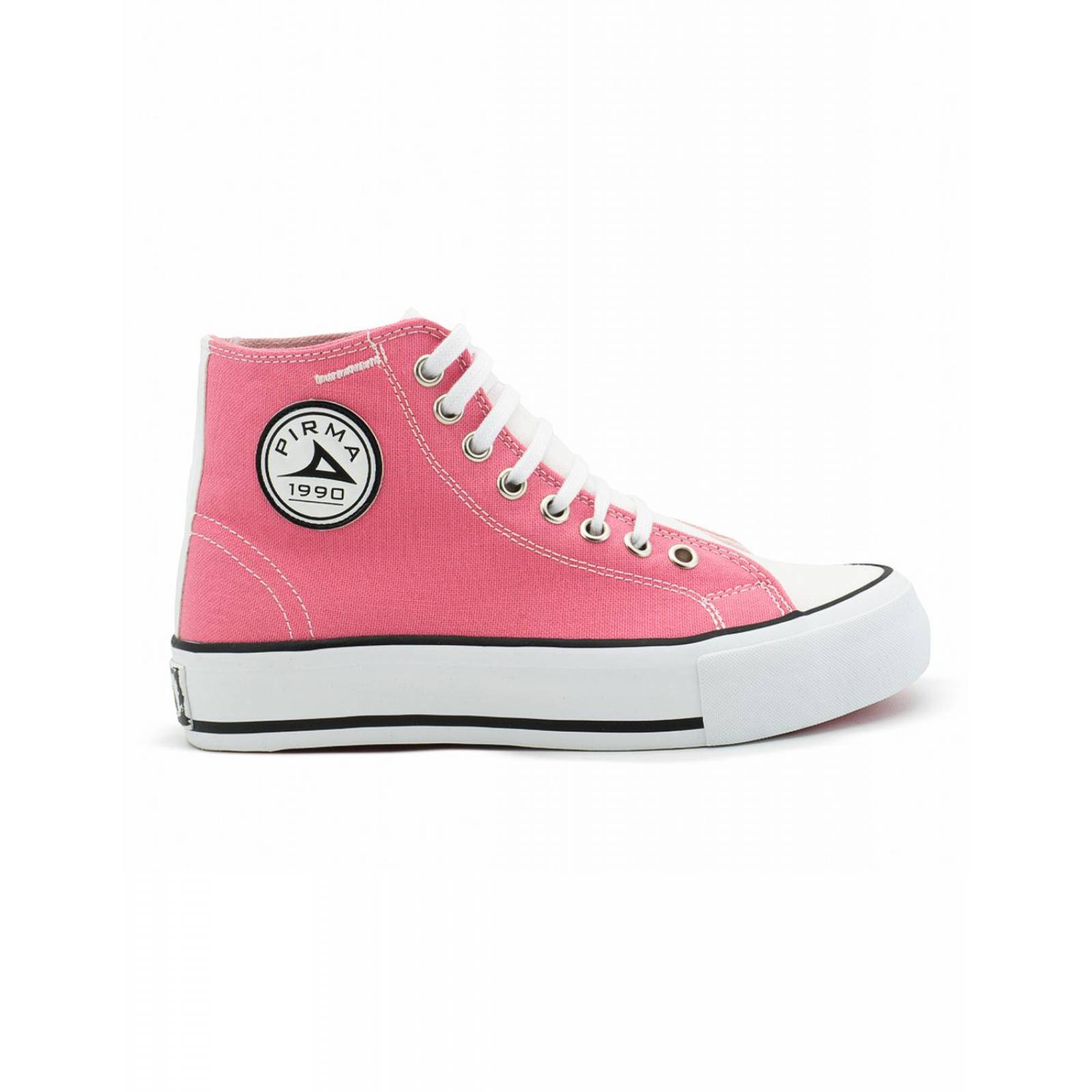 Tenis Bota Lona Pirma Para Mujer Estilo Urbano Rosa Dúo 