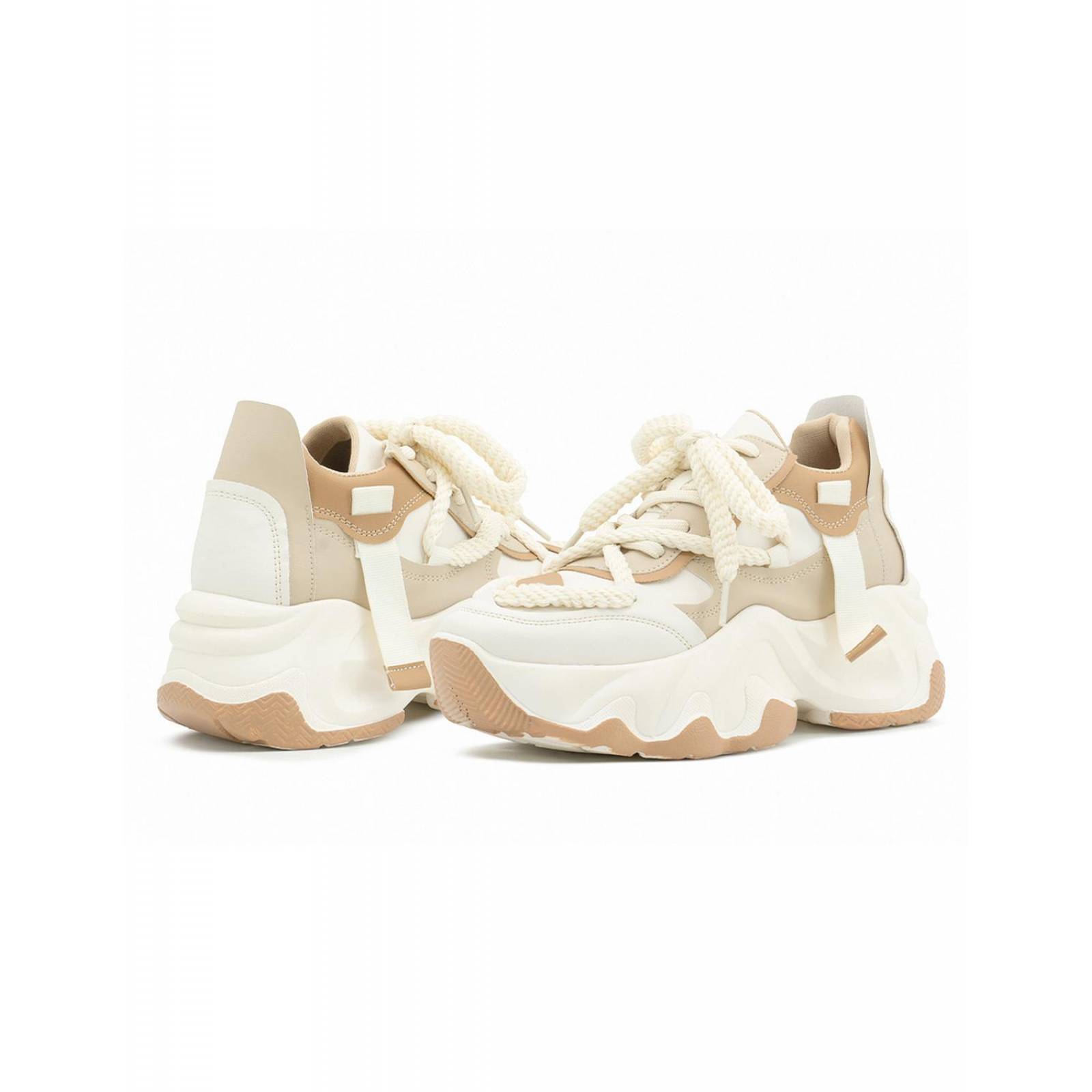 Tenis Dama Suela Chunky Color Camel Moda Ligeros Originales 