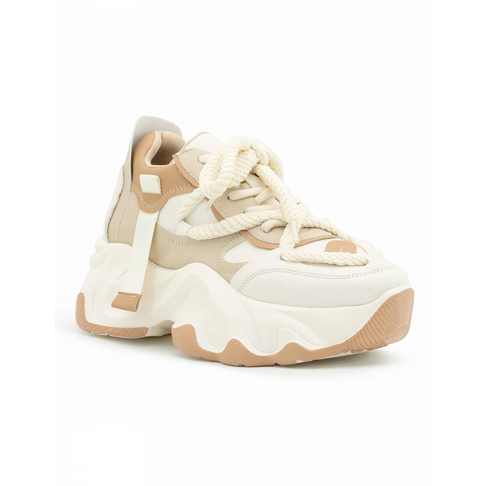 Tenis Dama Suela Chunky Color Camel Moda Ligeros Originales 