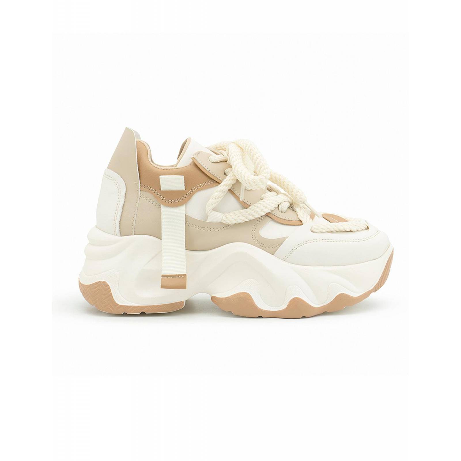 Tenis Dama Suela Chunky Color Camel Moda Ligeros Originales 