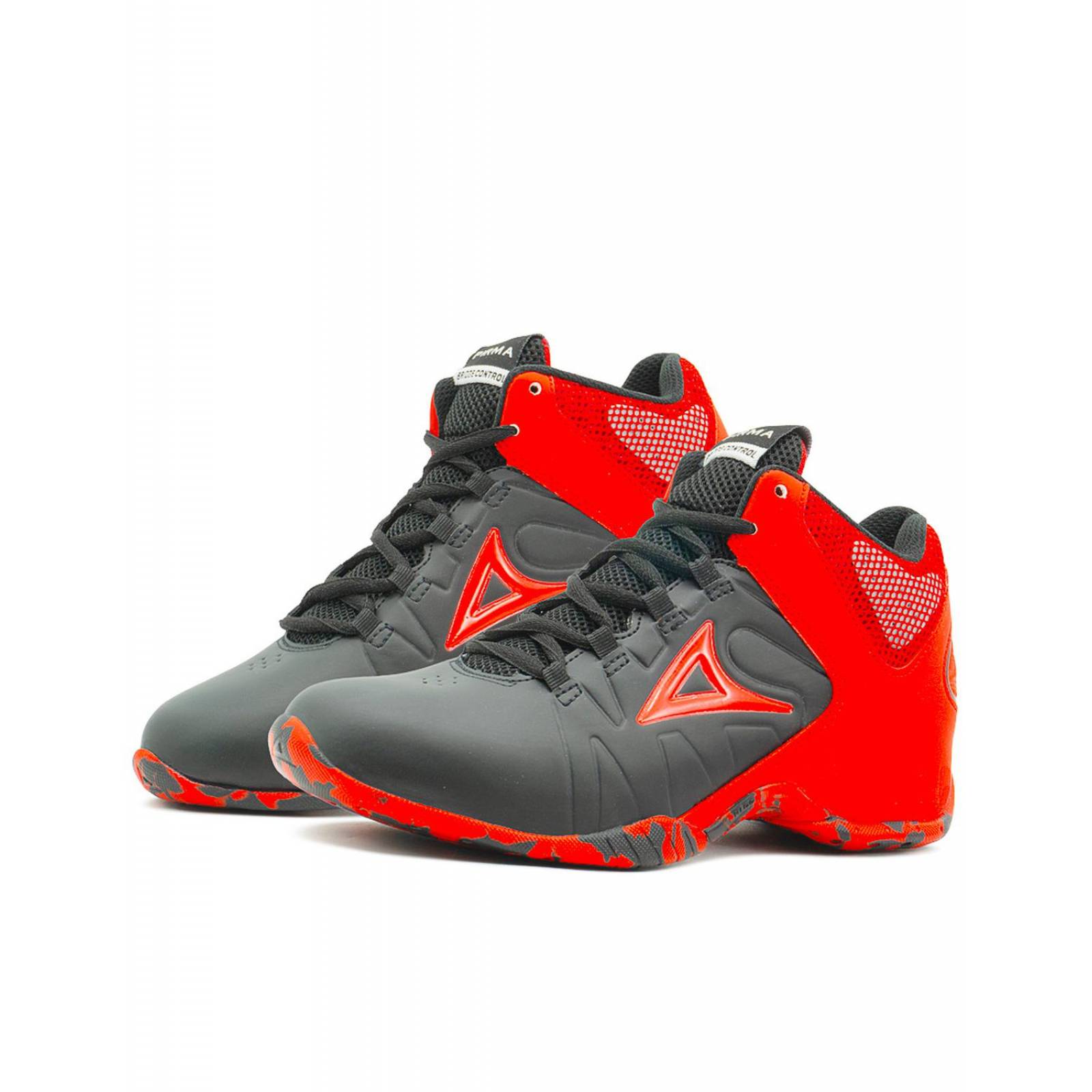 Tenis Pirma Para Hombre Deportivos Basquetbol Negro/Rojo II 