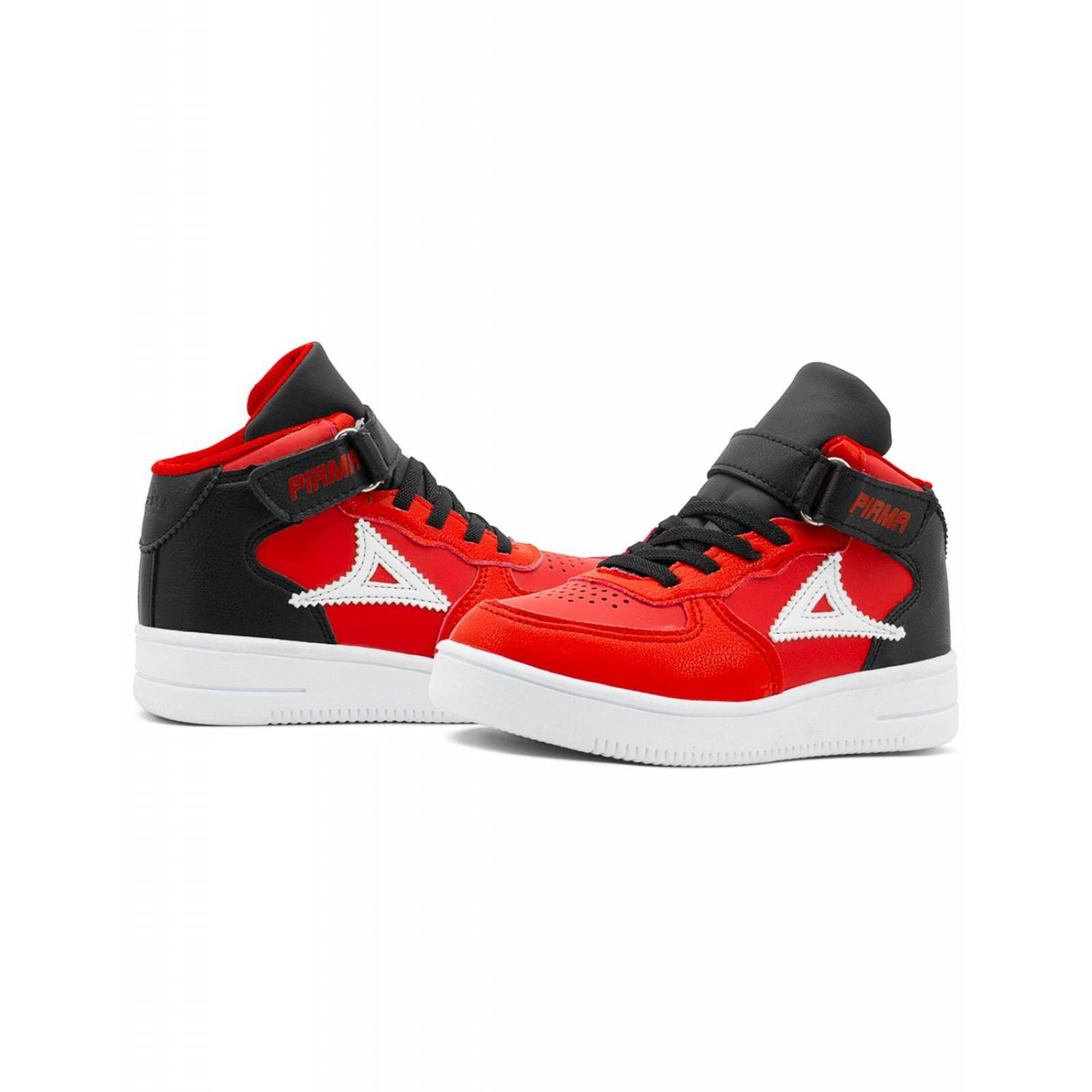 Tenis Pirma Para Niño Urbano Casuales Color Rojo/Negro 