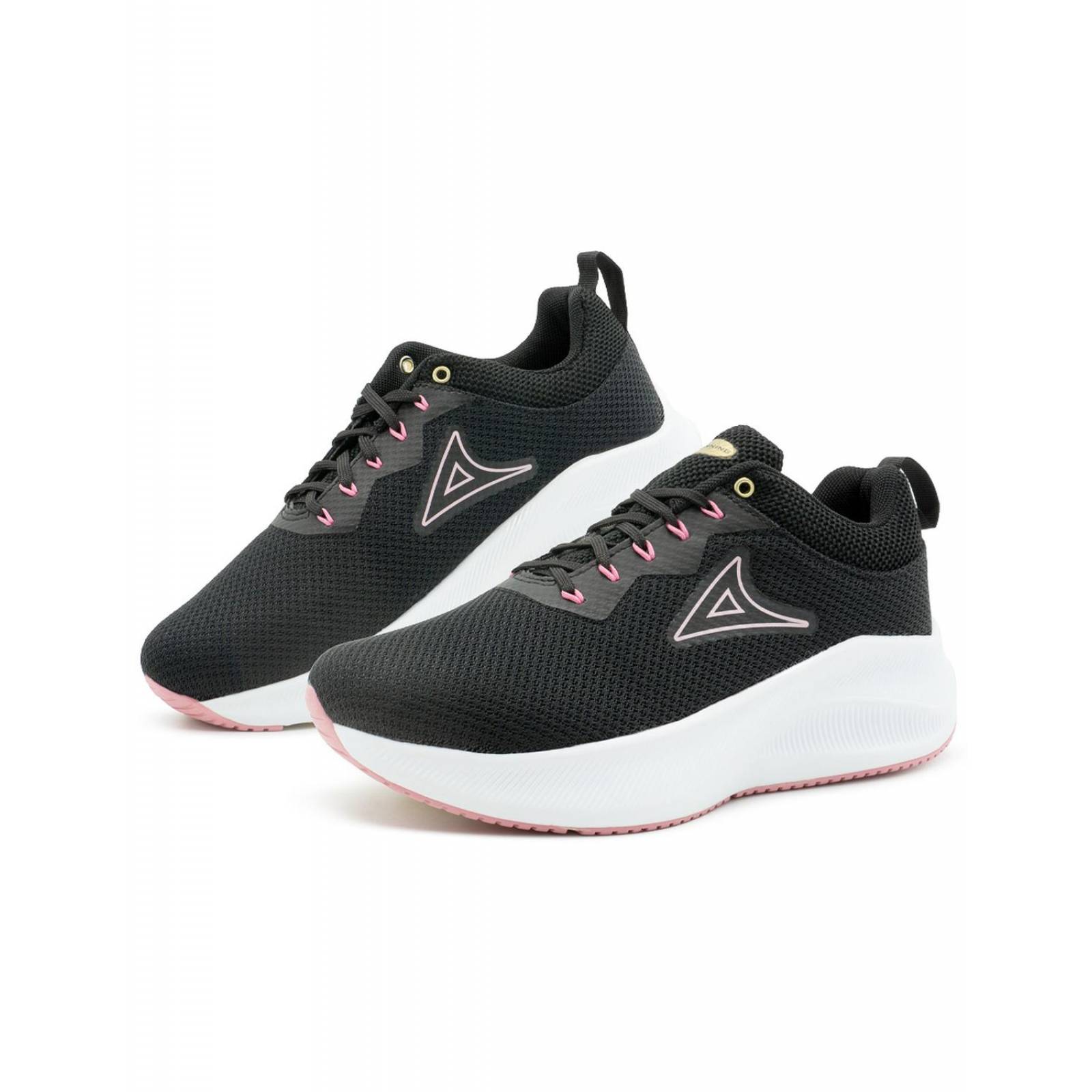 Tenis Running Pirma Para Mujer Suela Eva Color Negro/Rosa 