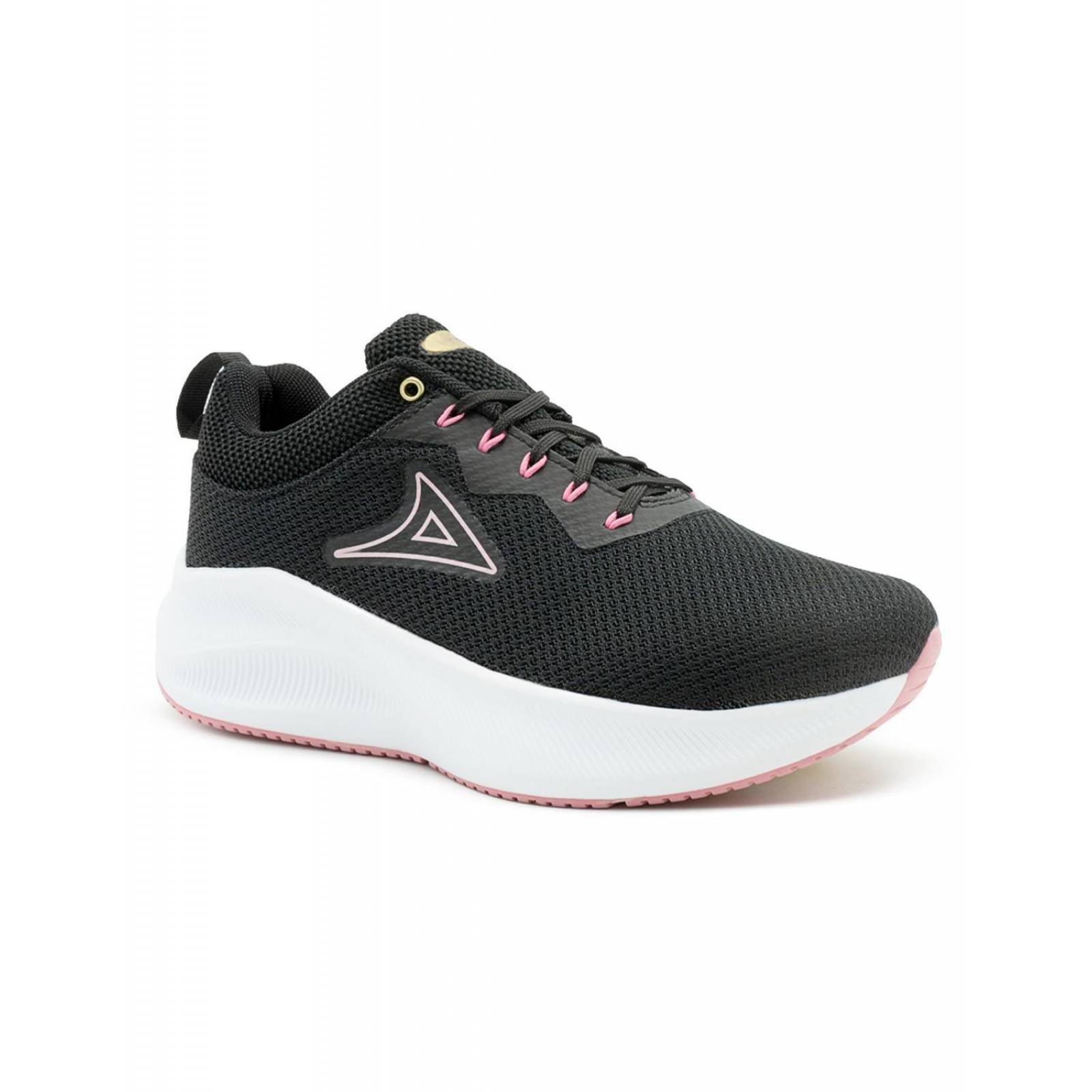Tenis Running Pirma Para Mujer Suela Eva Color Negro/Rosa 
