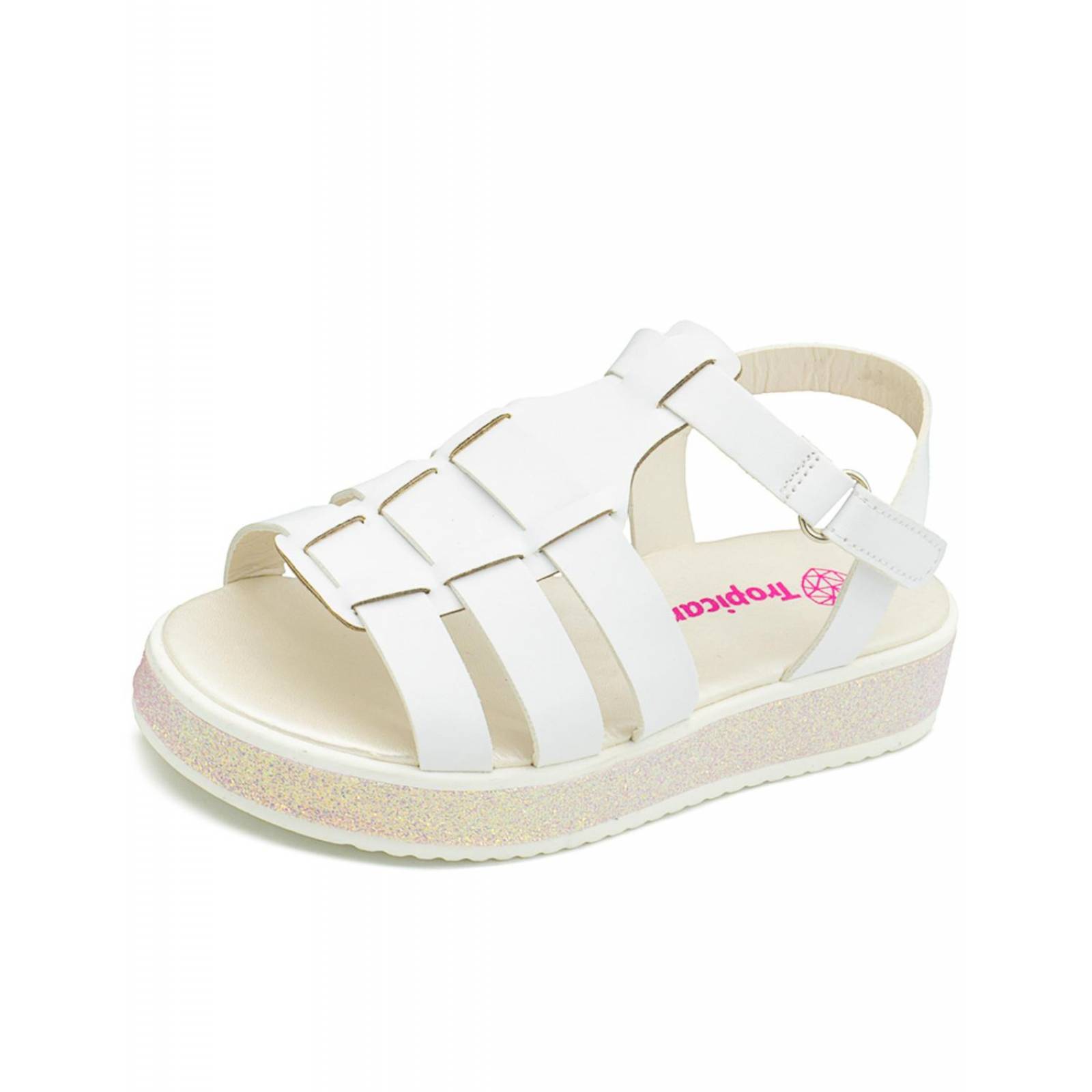 Sandalias Para Niña Tropicana Casuales Moda Color Blanco