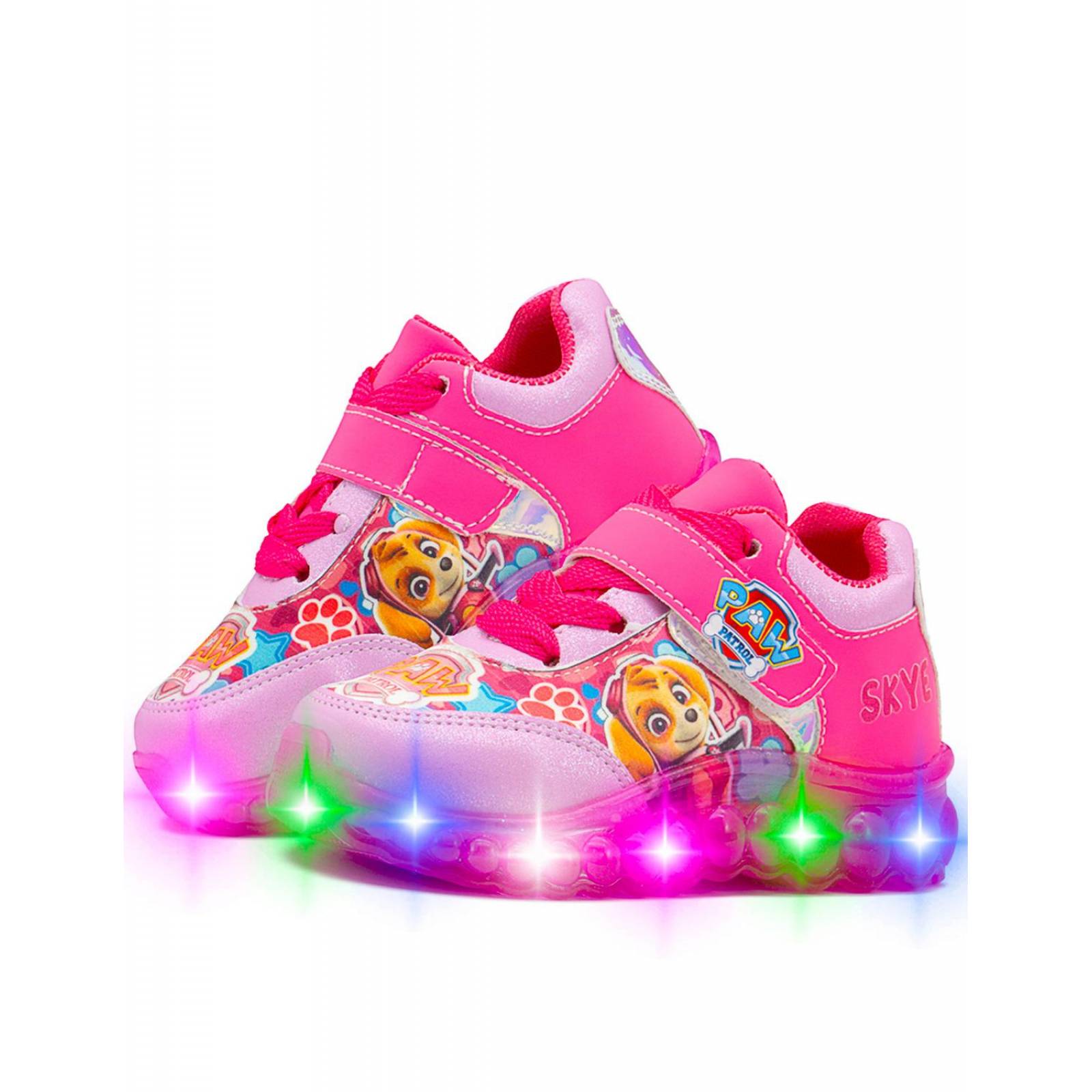 Tenis Con Luz Casuales Para Niñas Paw Patrol Skye Fiusha 