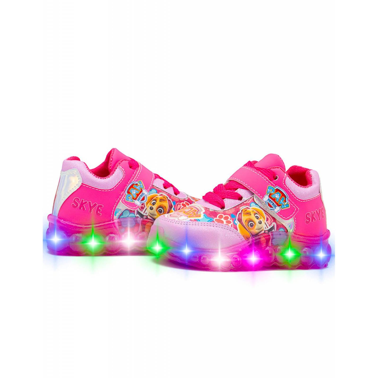 Tenis Con Luz Casuales Para Niñas Paw Patrol Skye Fiusha 