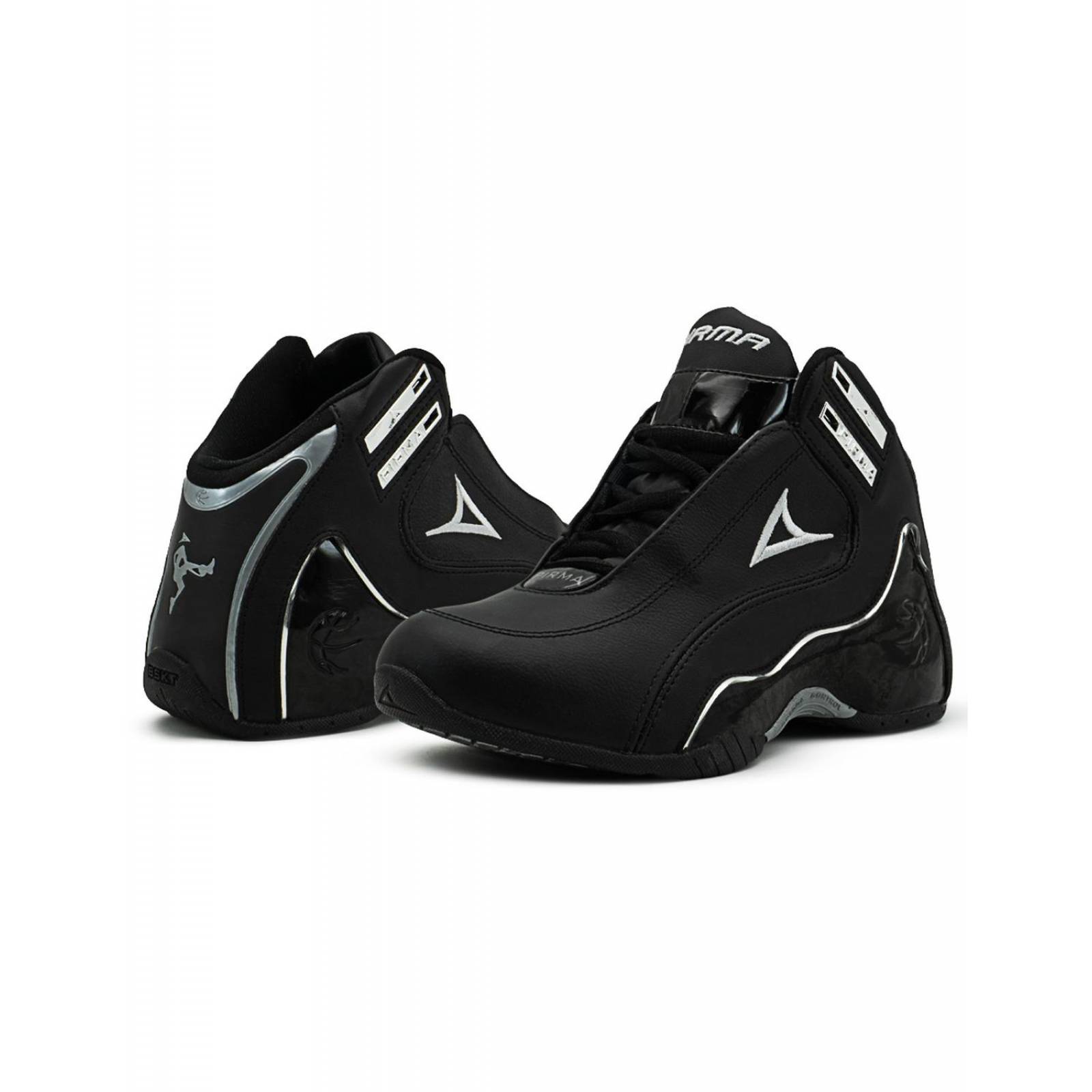 Tenis Bota Pirma Para Hombre Deportivos Basquetbol Negro 
