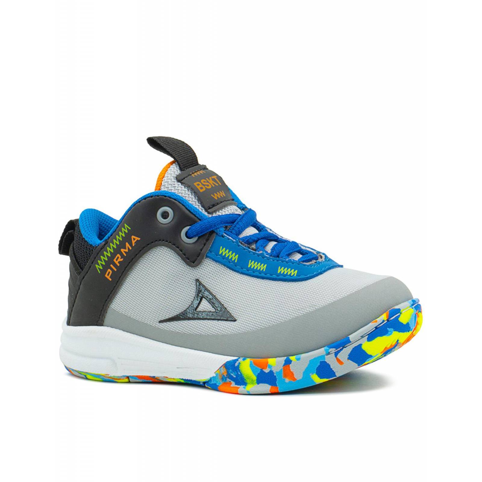 Tenis Pirma Para Niño Basketball Profesional Gris Negro 