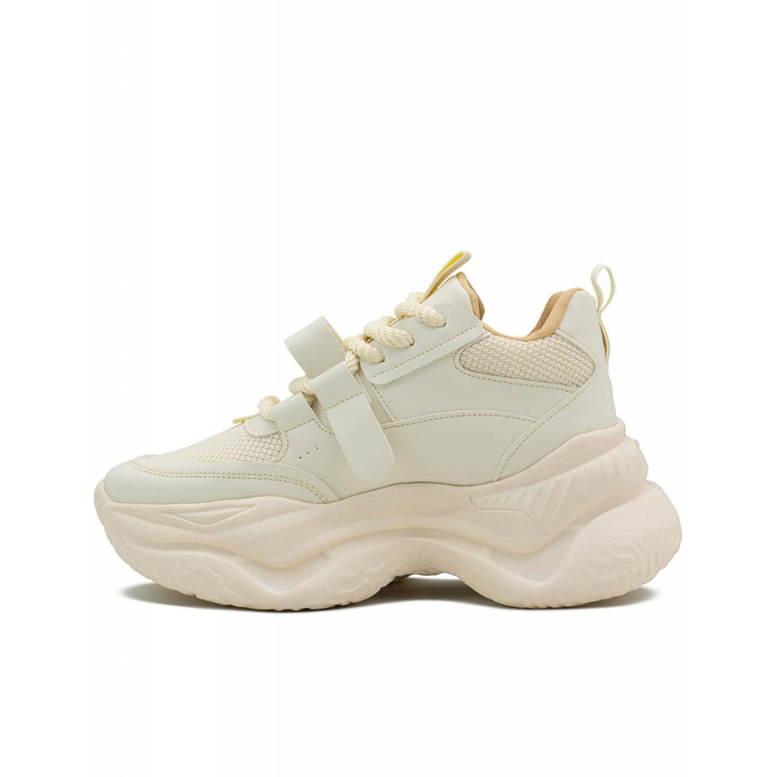 Tenis Con Plataforma Para Mujer Suela Chunky Color Latte
