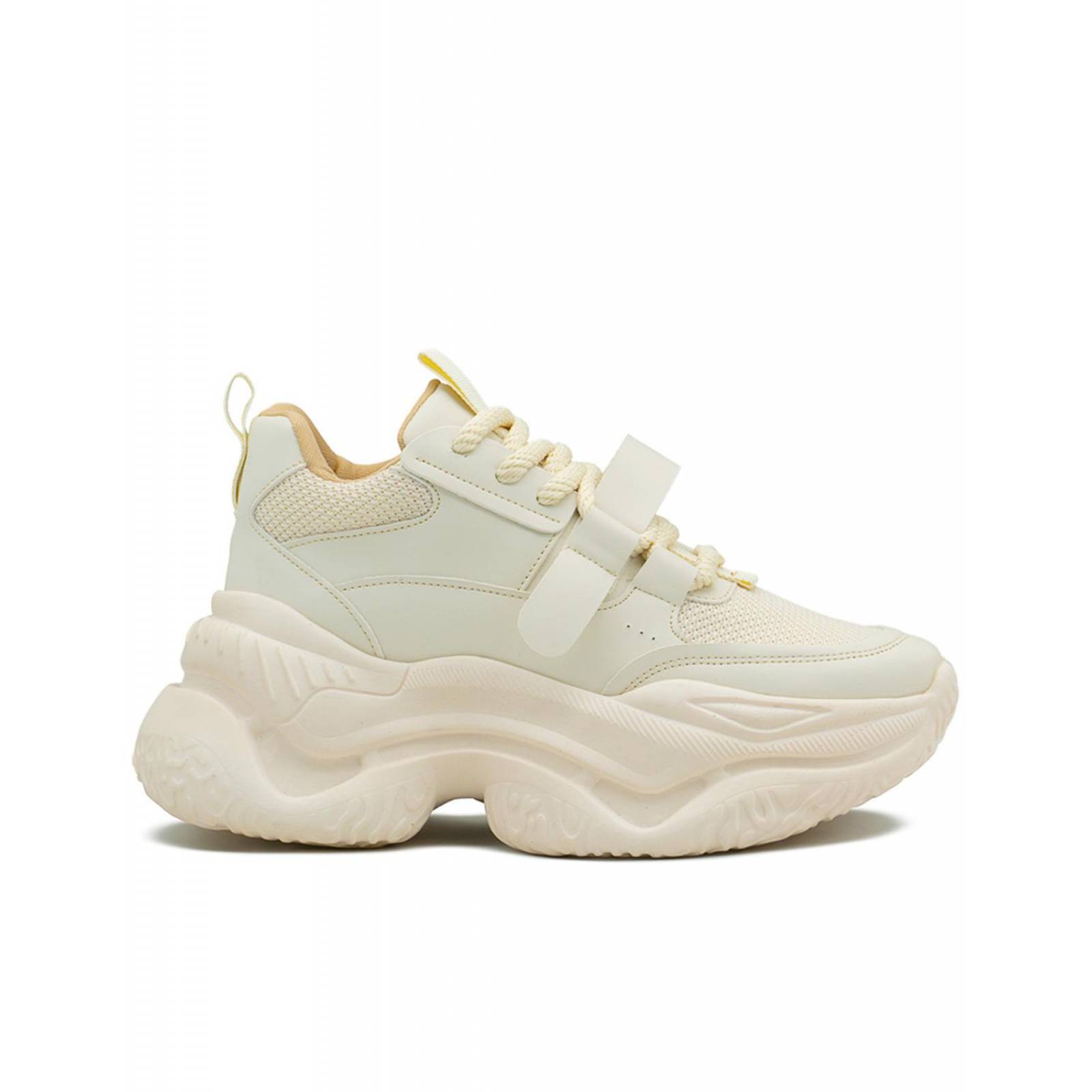 Tenis Con Plataforma Para Mujer Suela Chunky Color Latte