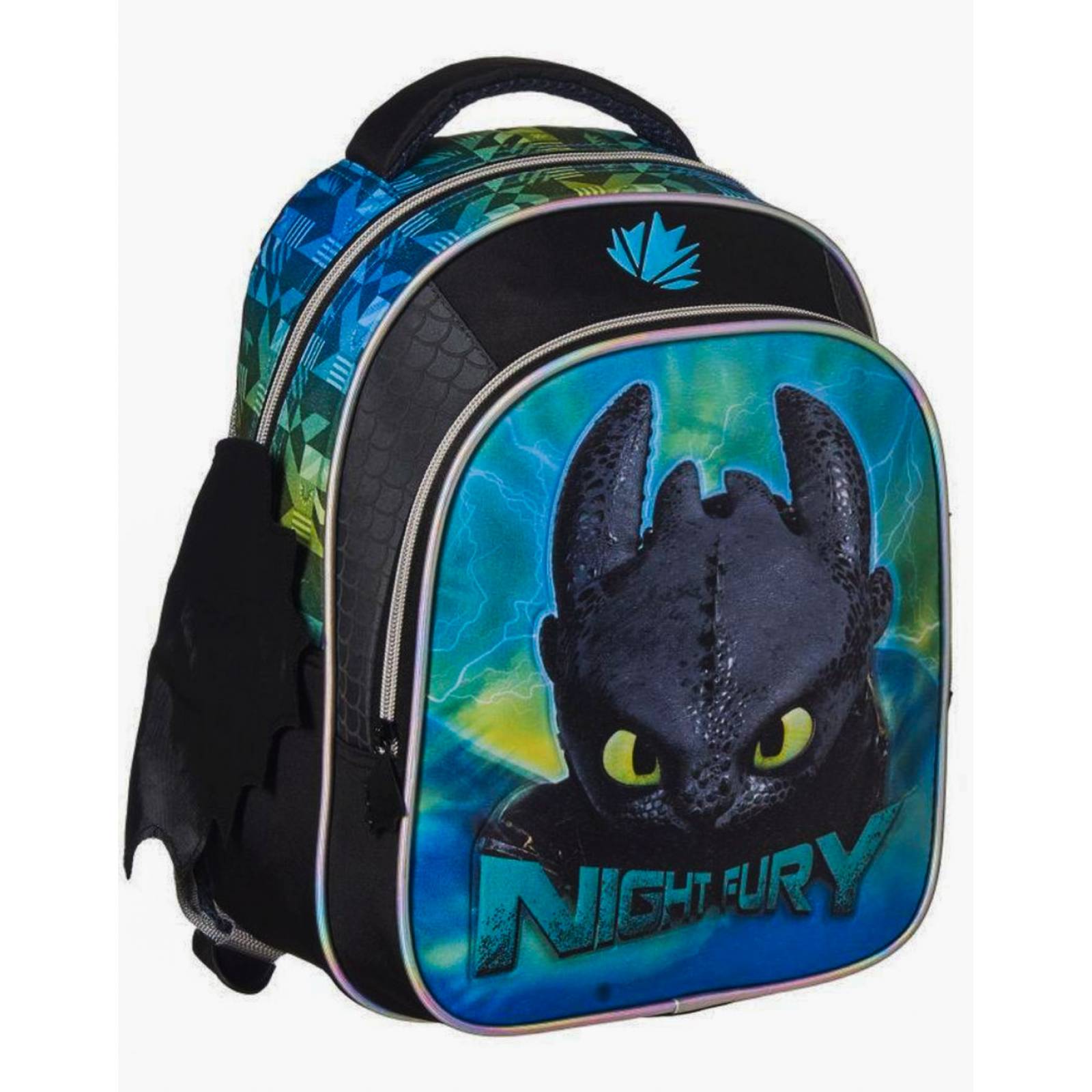 MOCHILA KINDER CON ALITAS QUE SE MUEVEN CHIMUELO DRAGONS 2 MOD. HD01032SB
