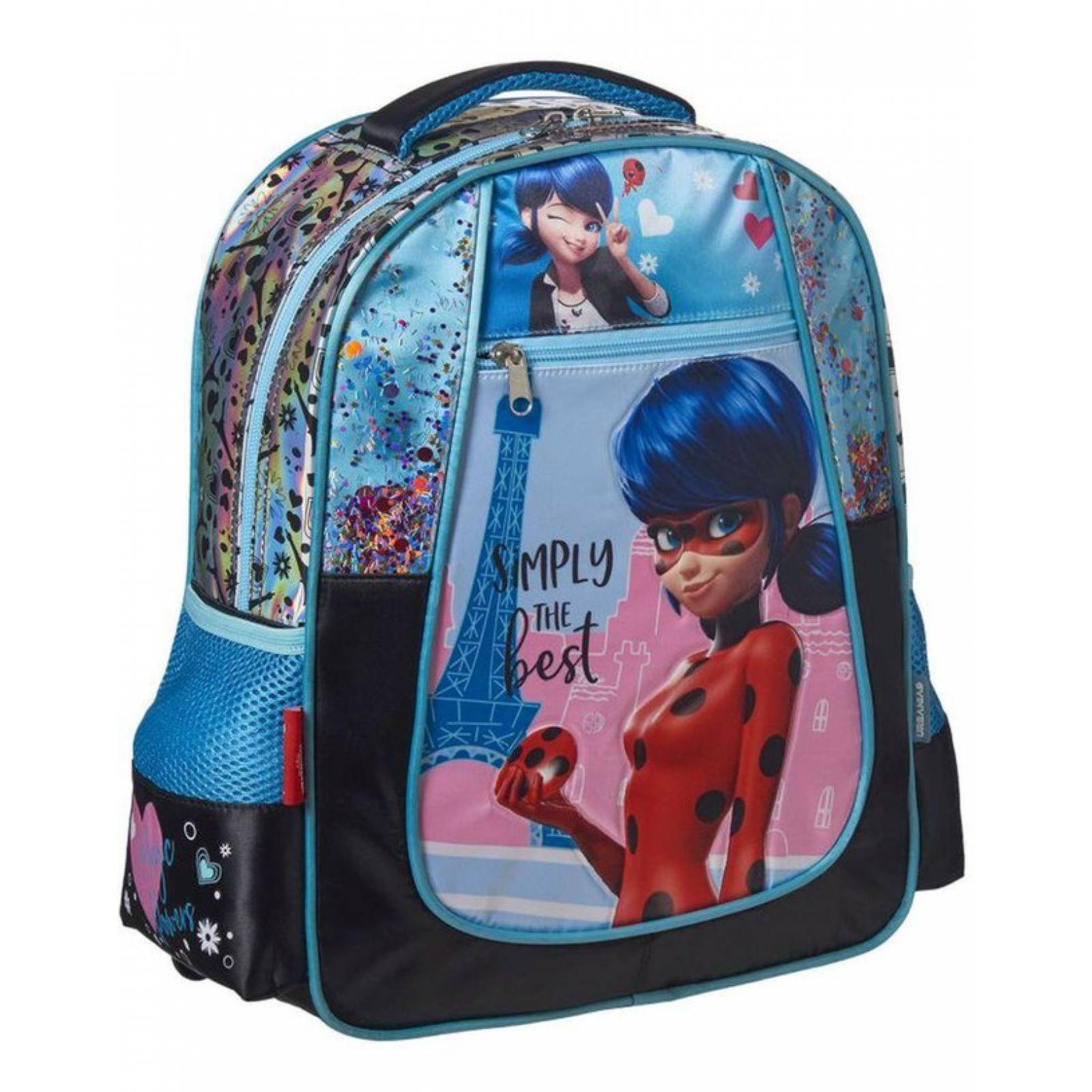 Set Combo Mochila Kinder  Lonchera Termica y Lapicera  Lady Bug Miraculous Mod. LB406S