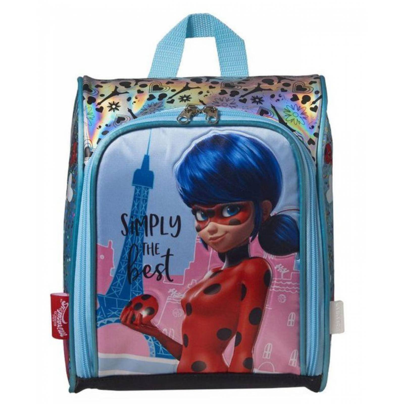 Set Combo Mochila Kinder  Lonchera Termica y Lapicera  Lady Bug Miraculous Mod. LB406S