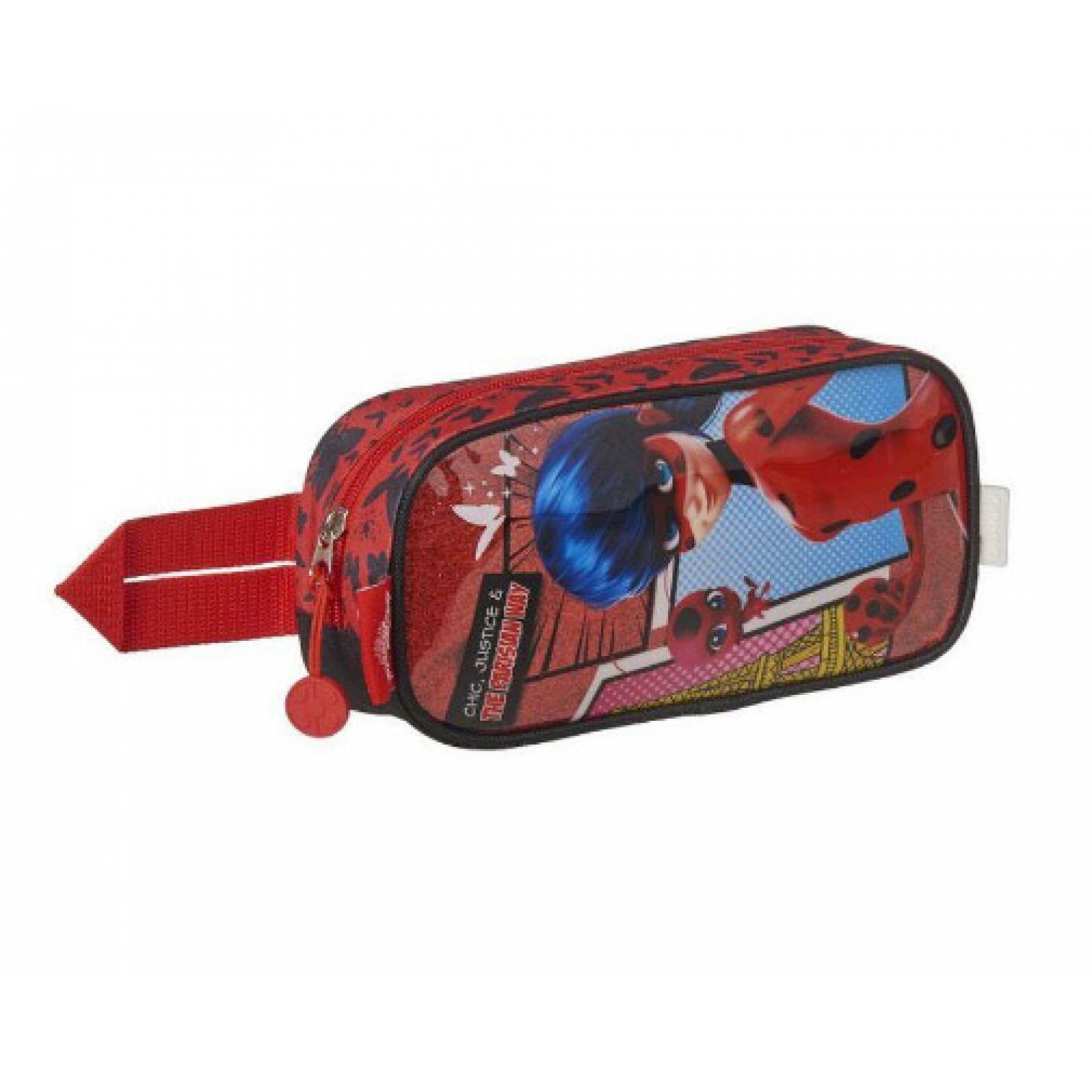 Set Combo Mochila Primaria  Lonchera Termica y Lapicera  Lady Bug Miraculous Mod. LB1113