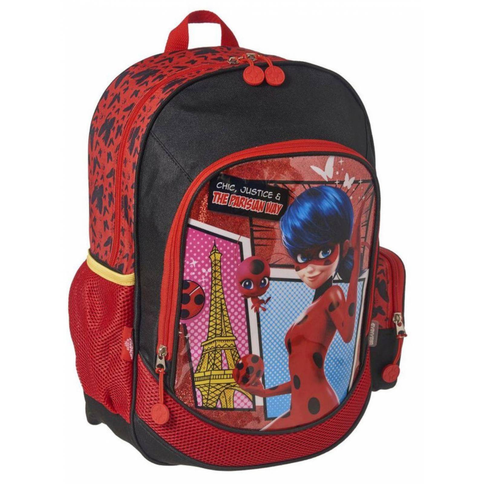 Set Combo Mochila Primaria  Lonchera Termica y Lapicera  Lady Bug Miraculous Mod. LB1113