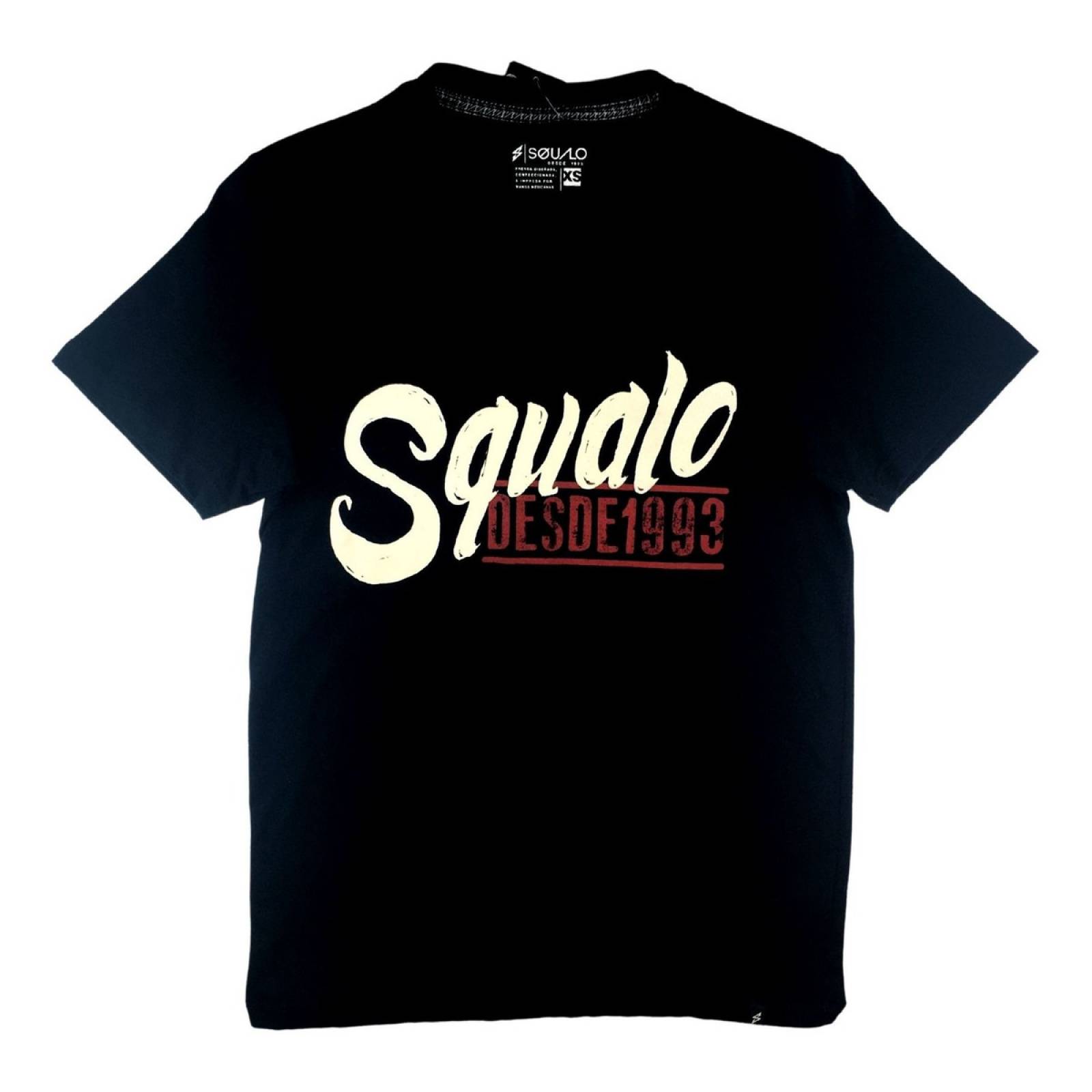 Playera Squalo Hombre Logo Negro