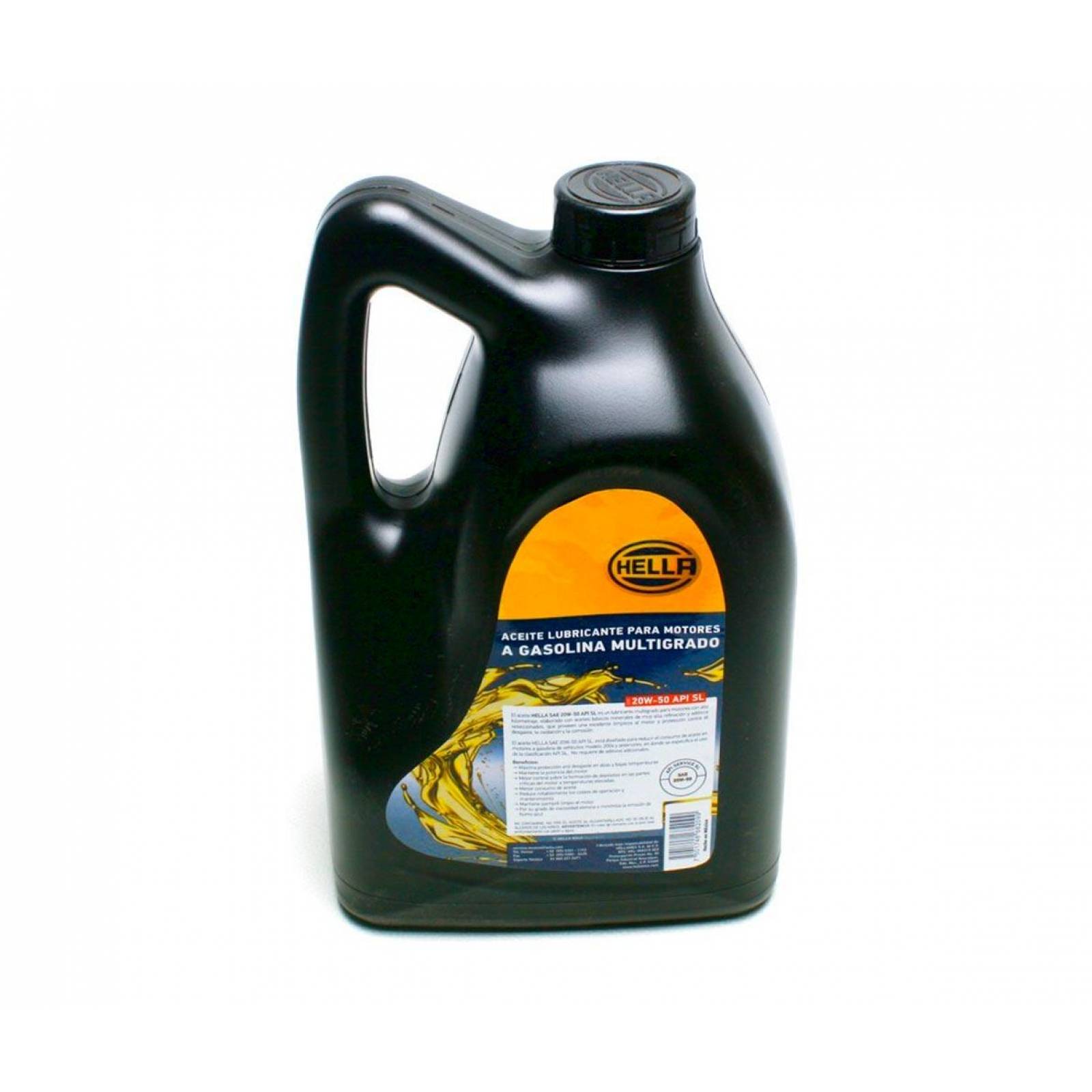 Aceite Motor 20w50 Mineral Multigrado Api SL 5 Litros Hella