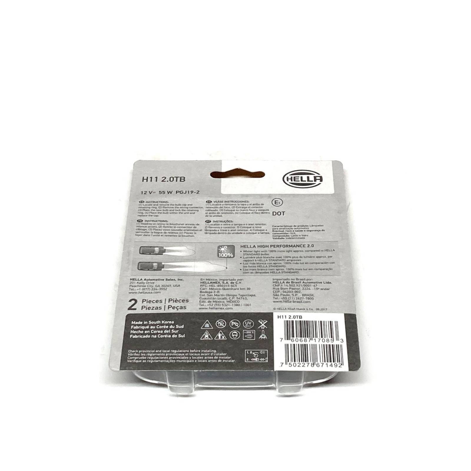 Foco H11 Standard 55 Watts Hella 